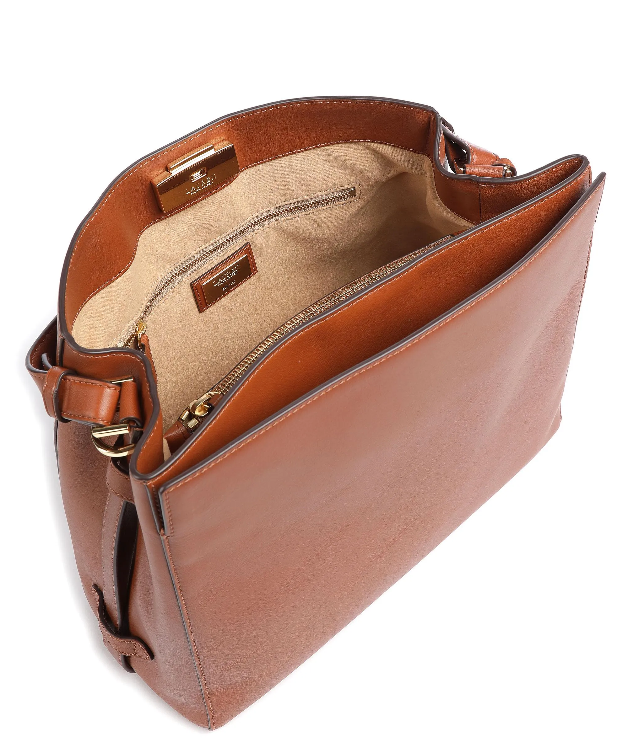  Lauren Ralph Lauren Peyton 31 Borsa hobo pelle a grana fine tan  