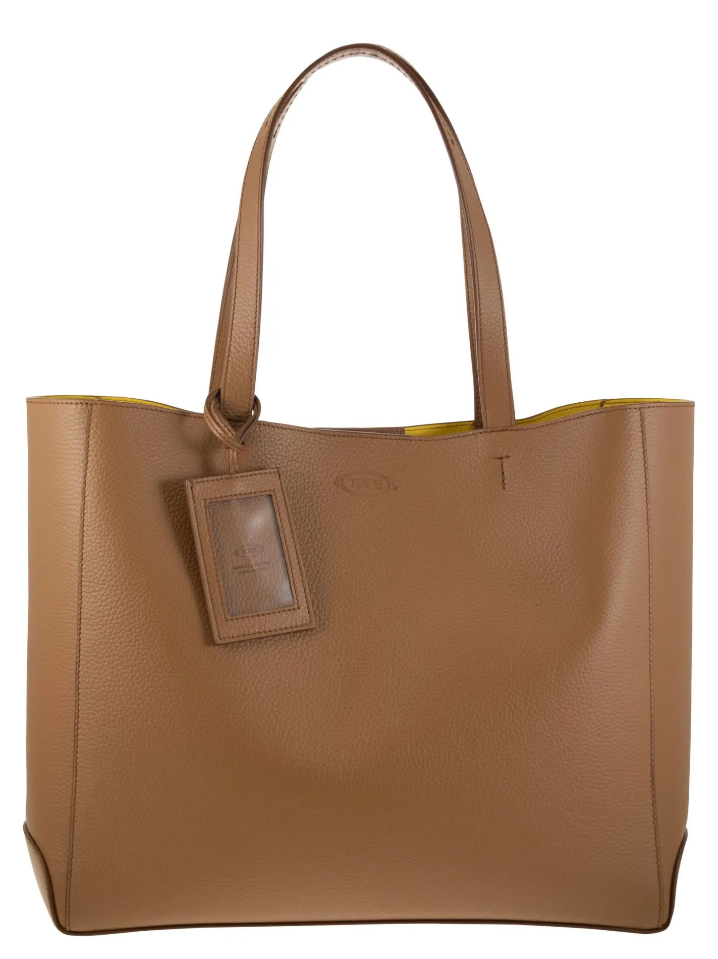 Leather shopping bag