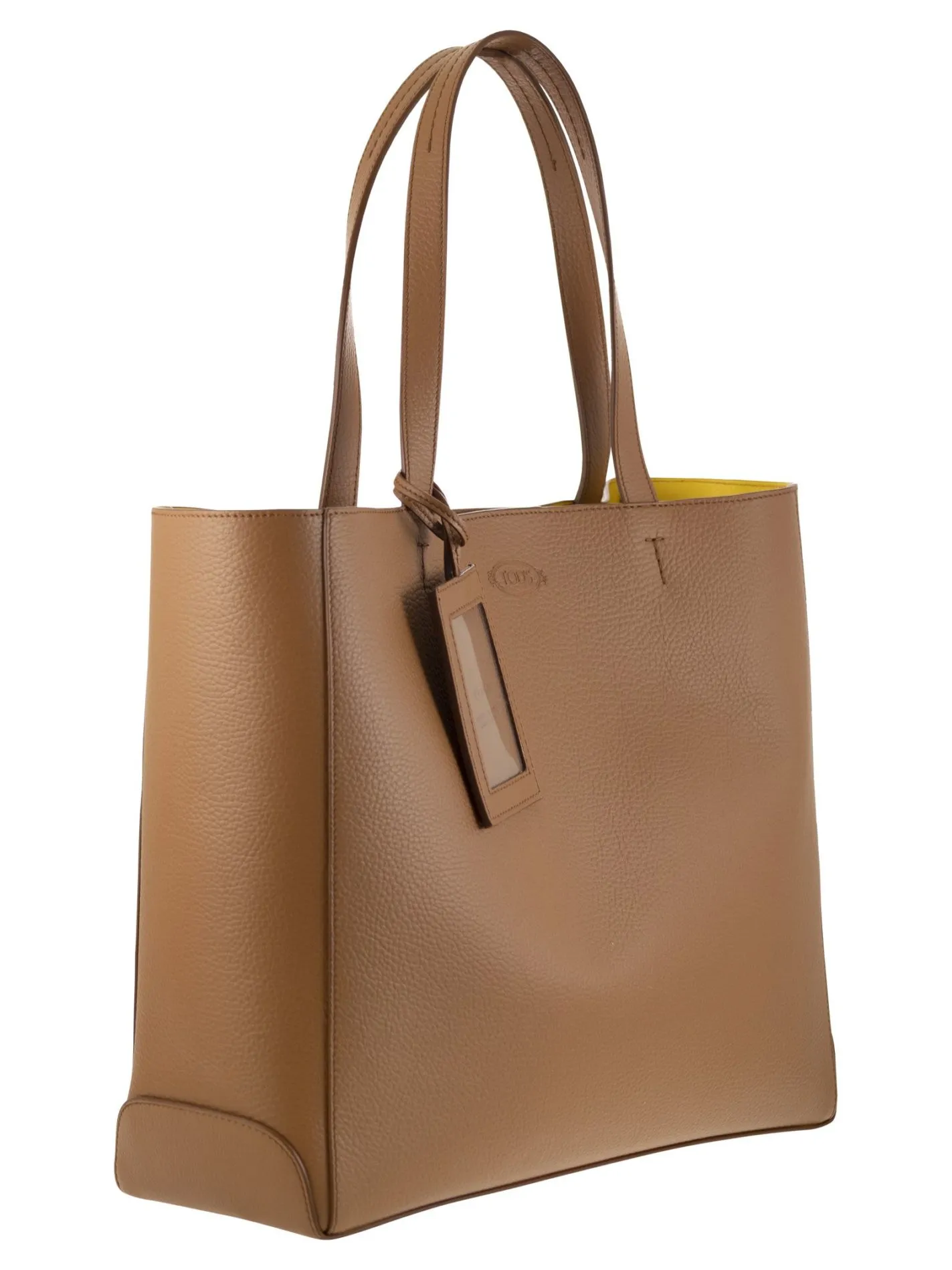 Leather shopping bag
