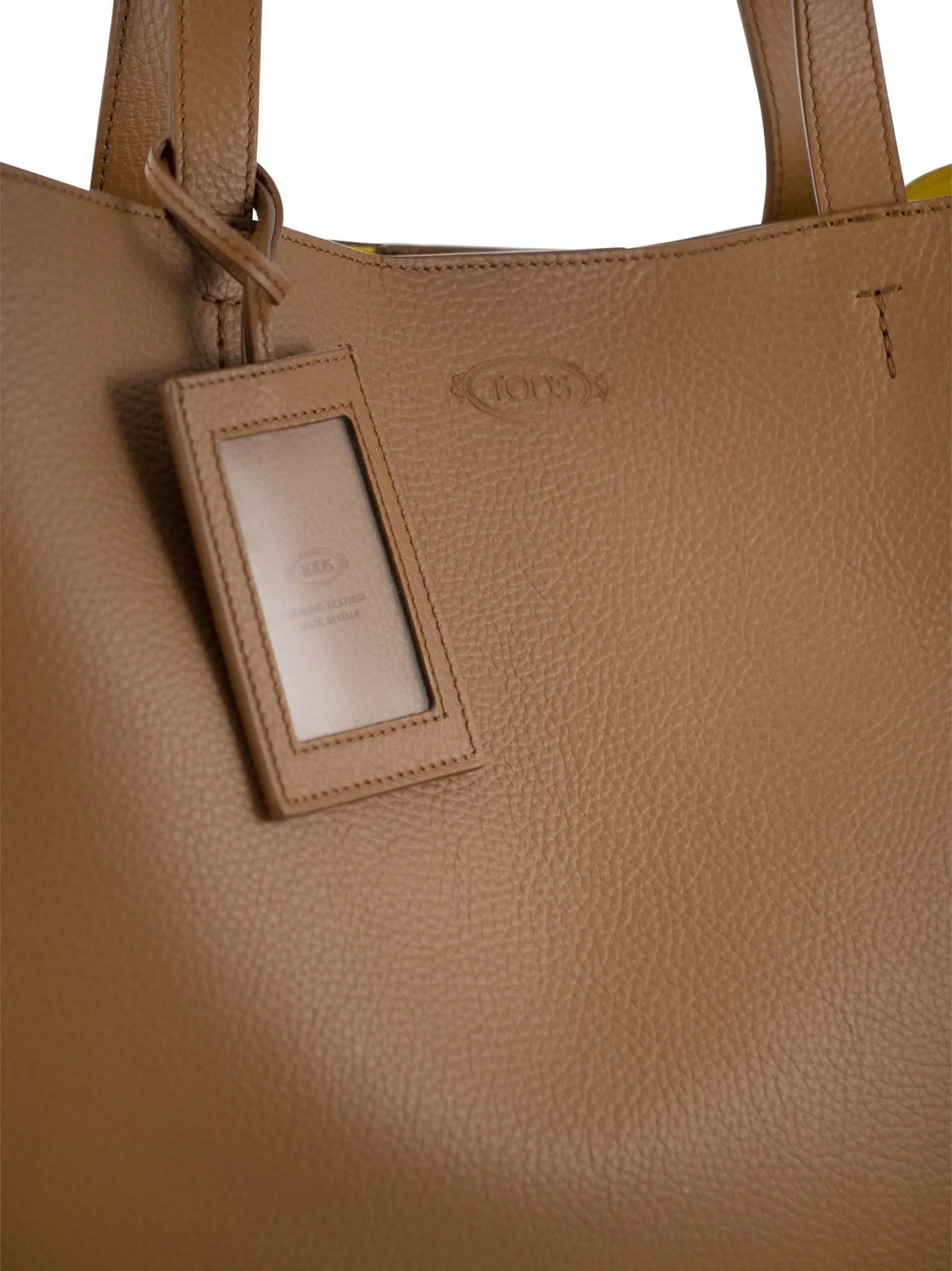 Leather shopping bag