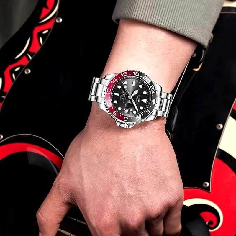 LIGE Luminoso Orologio Impermeabile Da Uomo