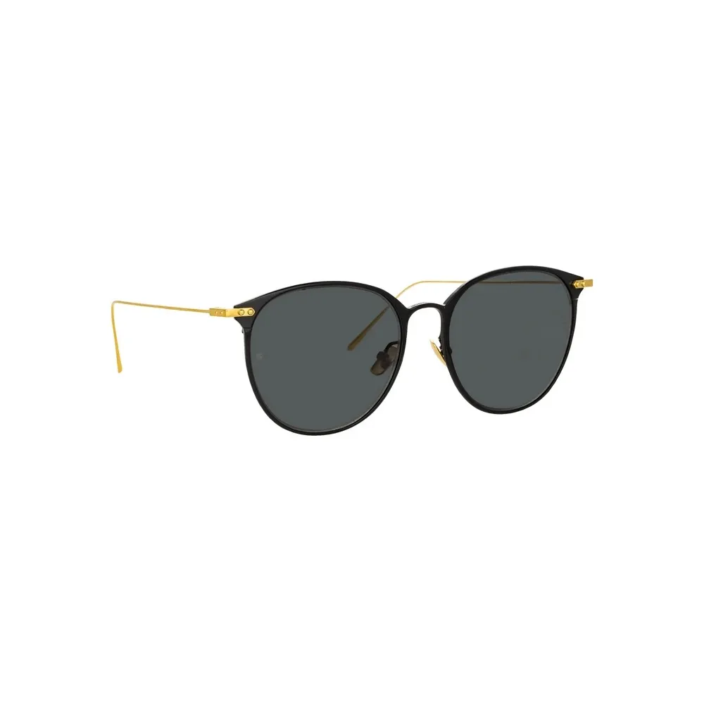 Linda Farrow - Occhiali da Sole Ovale A Sophia in Nero - LF45AC4SUN - Linda Farrow Eyewear