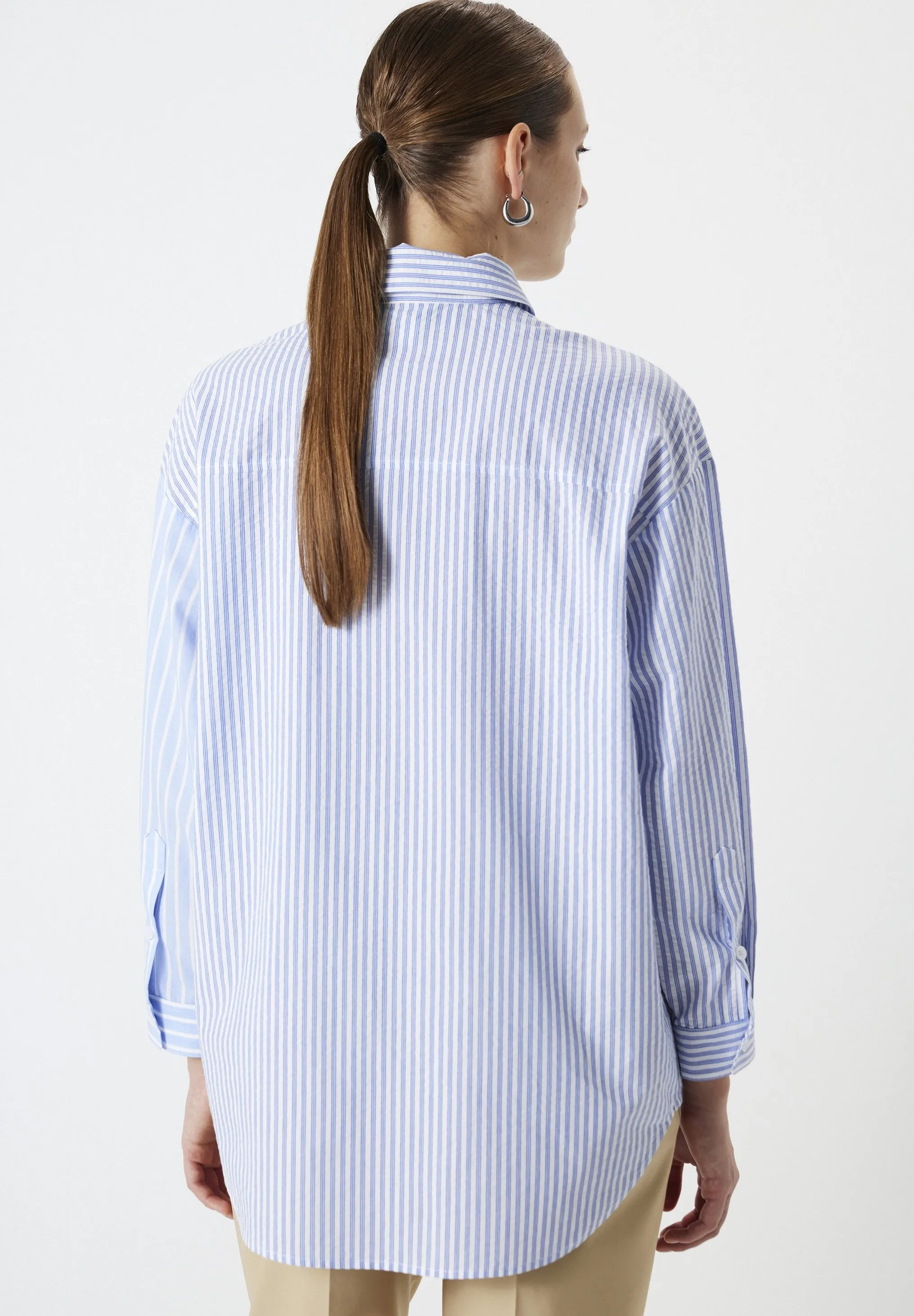 LINE PATTERN MIX EMBROIDERED - Camicia