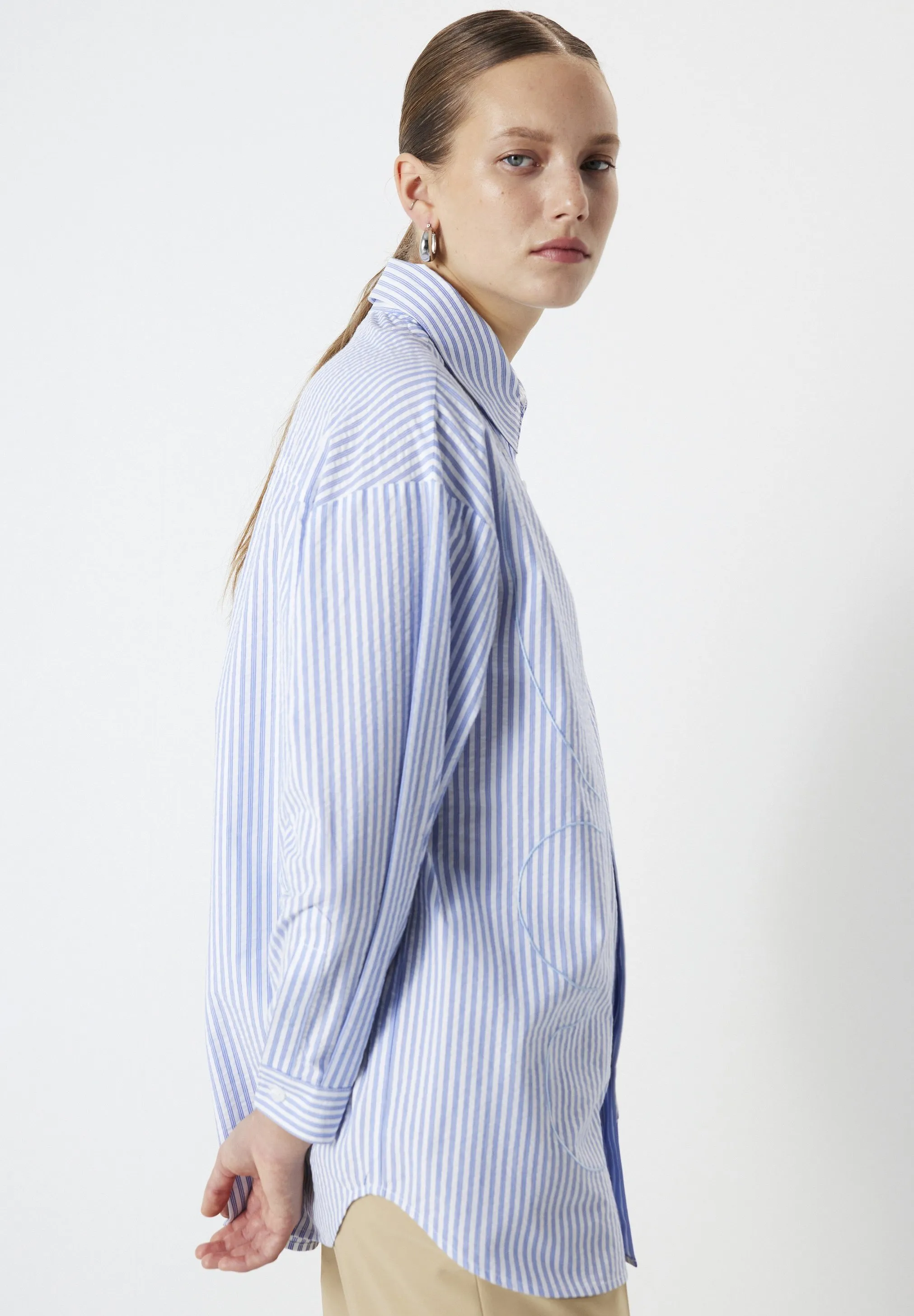 LINE PATTERN MIX EMBROIDERED - Camicia