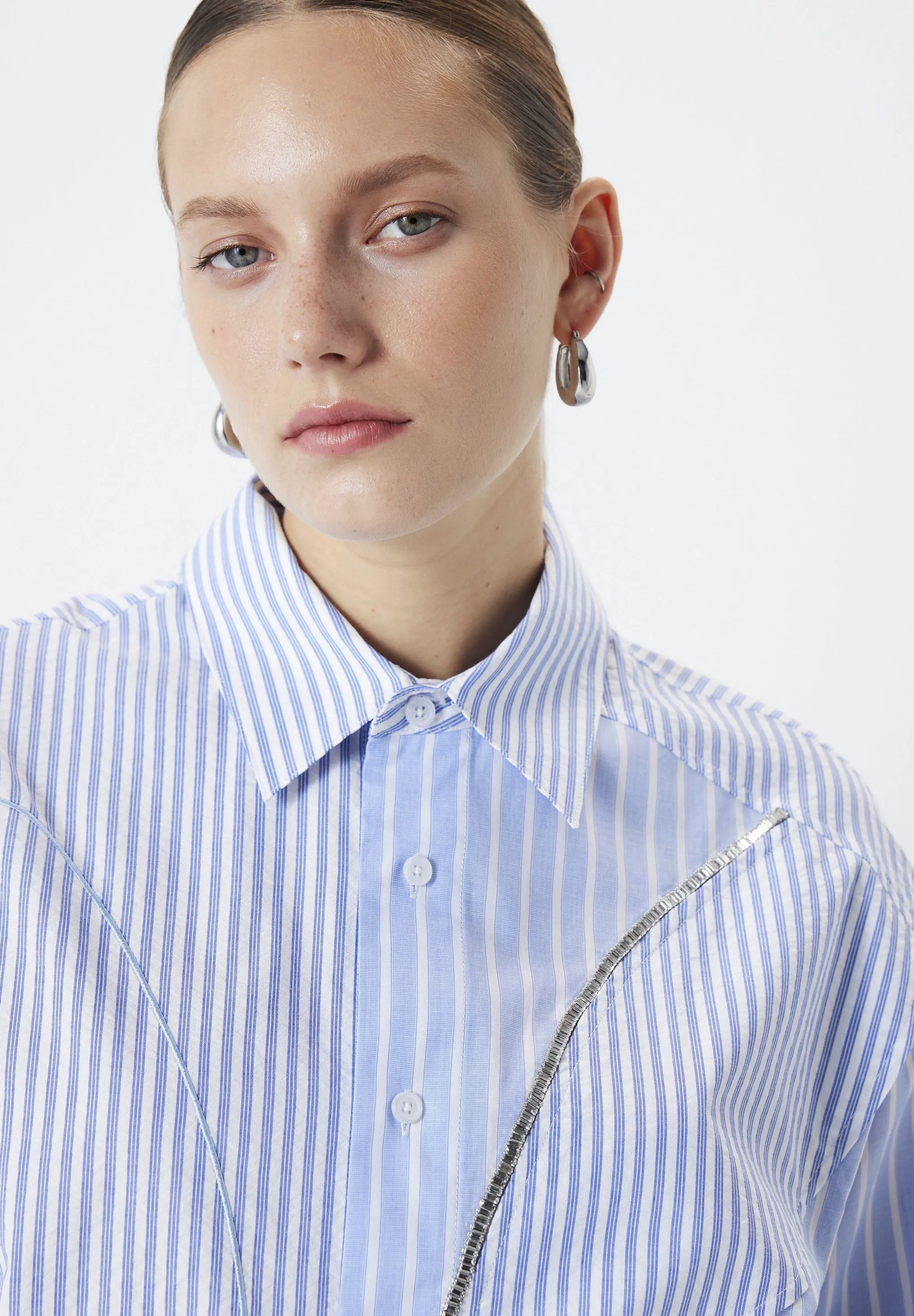 LINE PATTERN MIX EMBROIDERED - Camicia