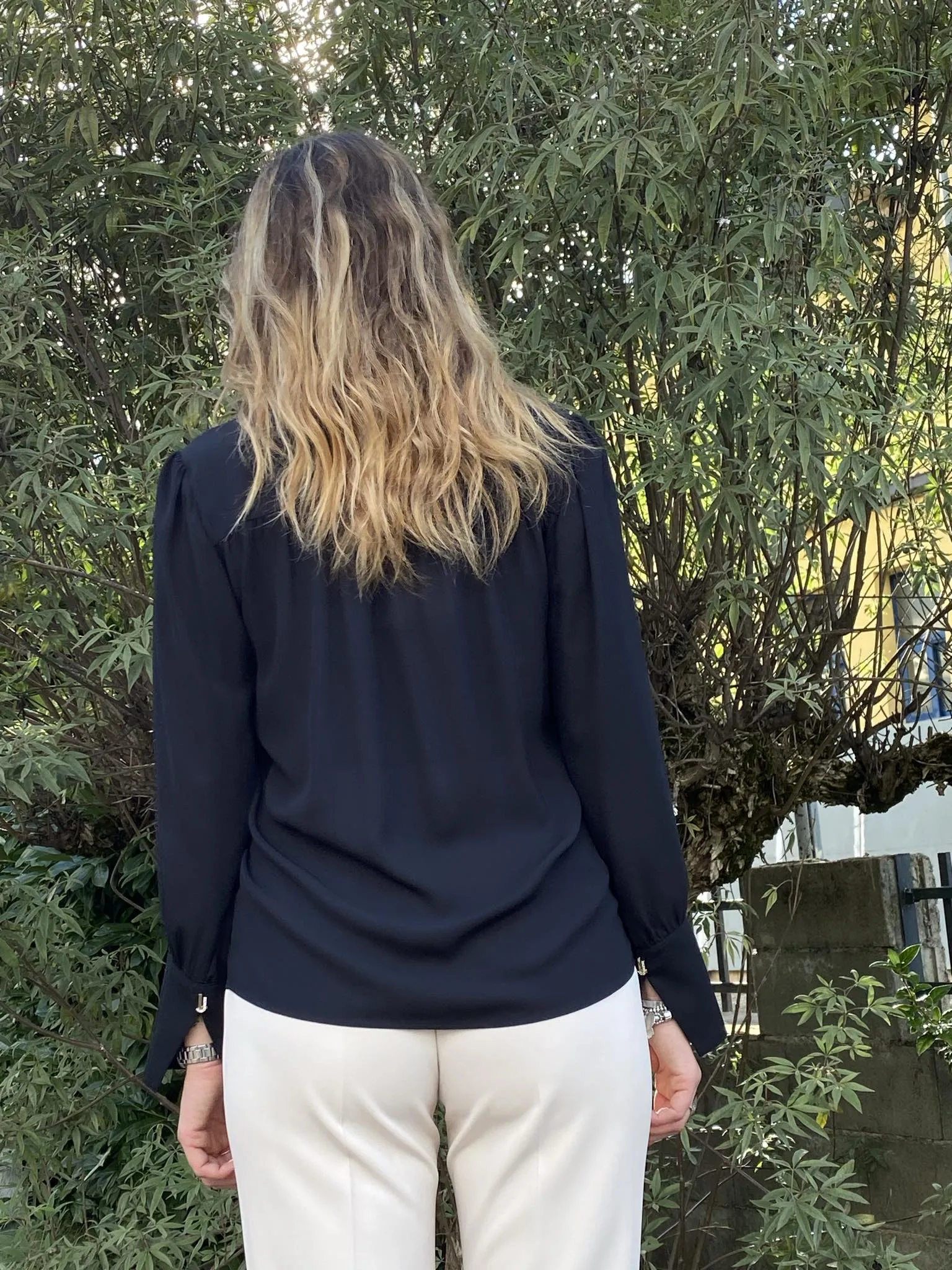 LIU JO camicia donna georgette tasche con pattina CF4160TS055