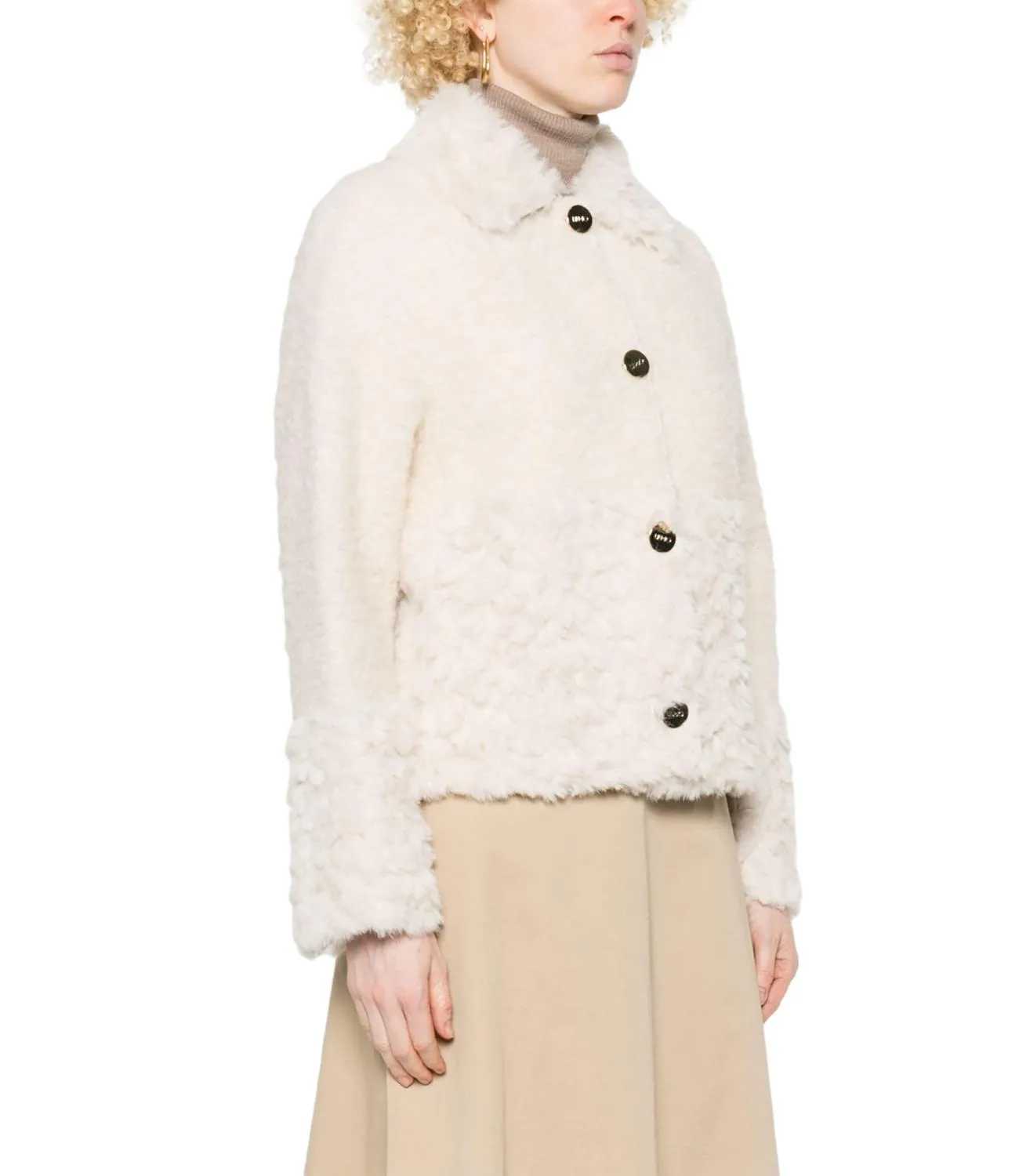 LIU-JO Liu Jo giubbino bianco lana donna