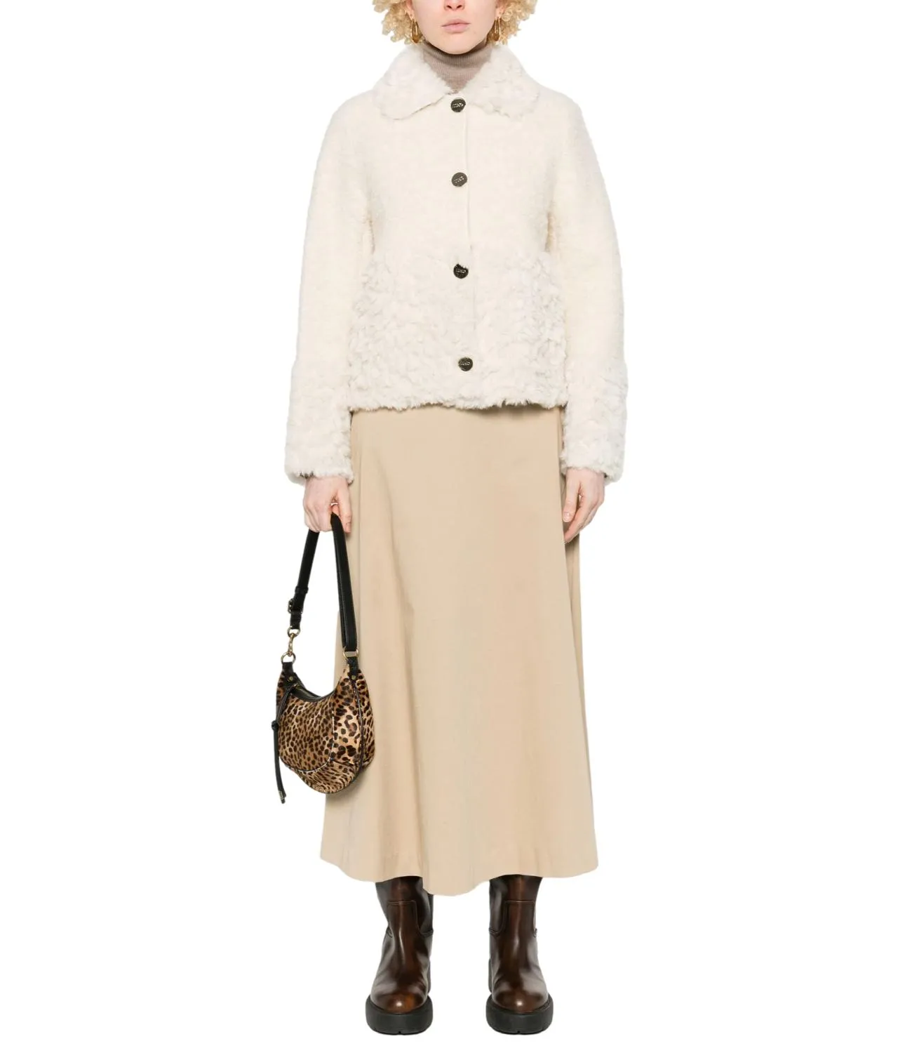 LIU-JO Liu Jo giubbino bianco lana donna