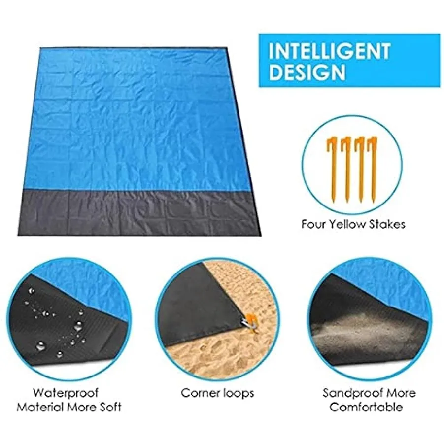 LLLY 2×2.1m Tasca Impermeabile Spiaggia Coperta Pieghevole Campeggio Materasso Materasso Materasso Portatile Leggero Tappetino d