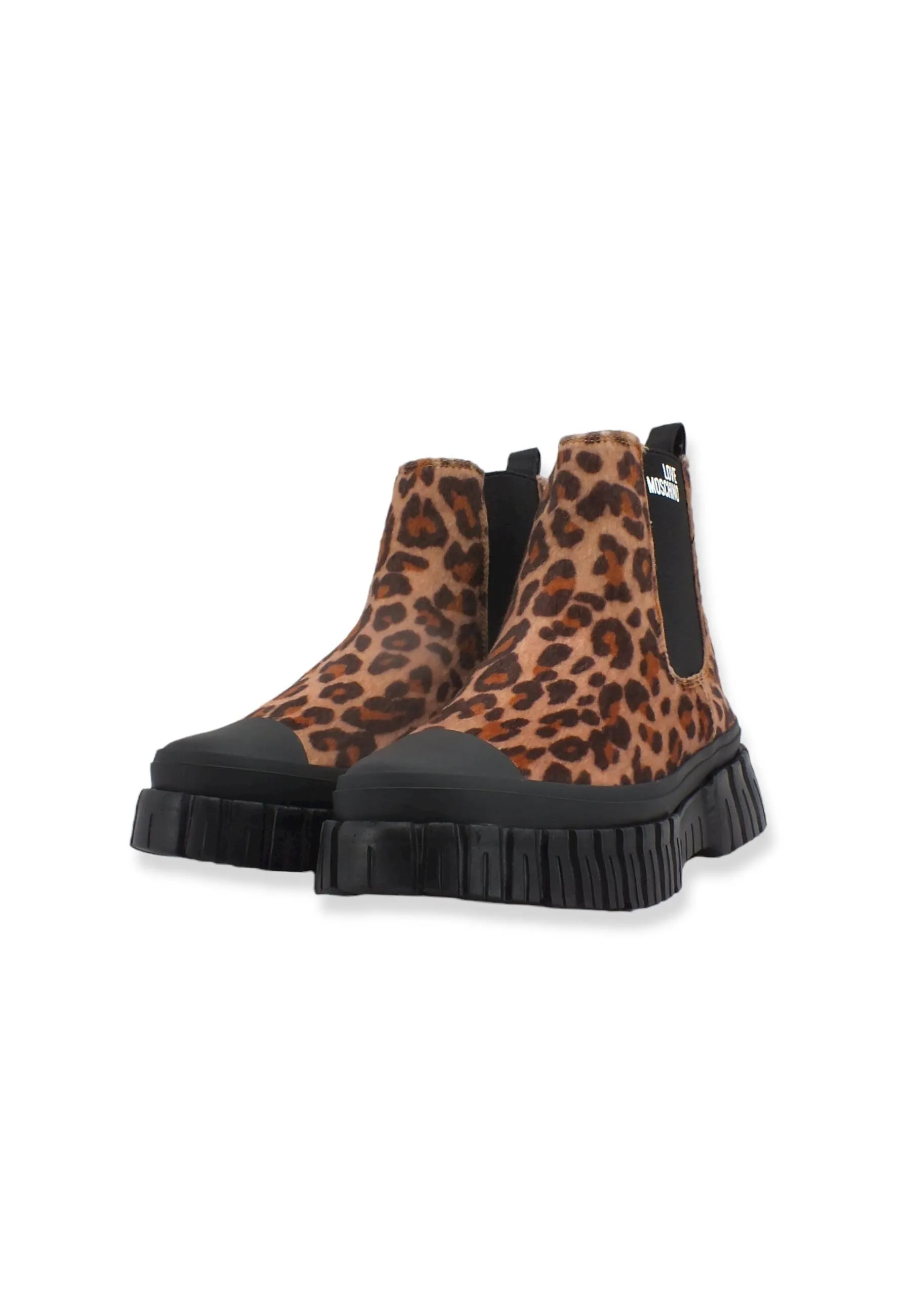 LOVE MOSCHINO Stivaletto Polacco Donna Animalier Cammello JA15655G1FIV0201