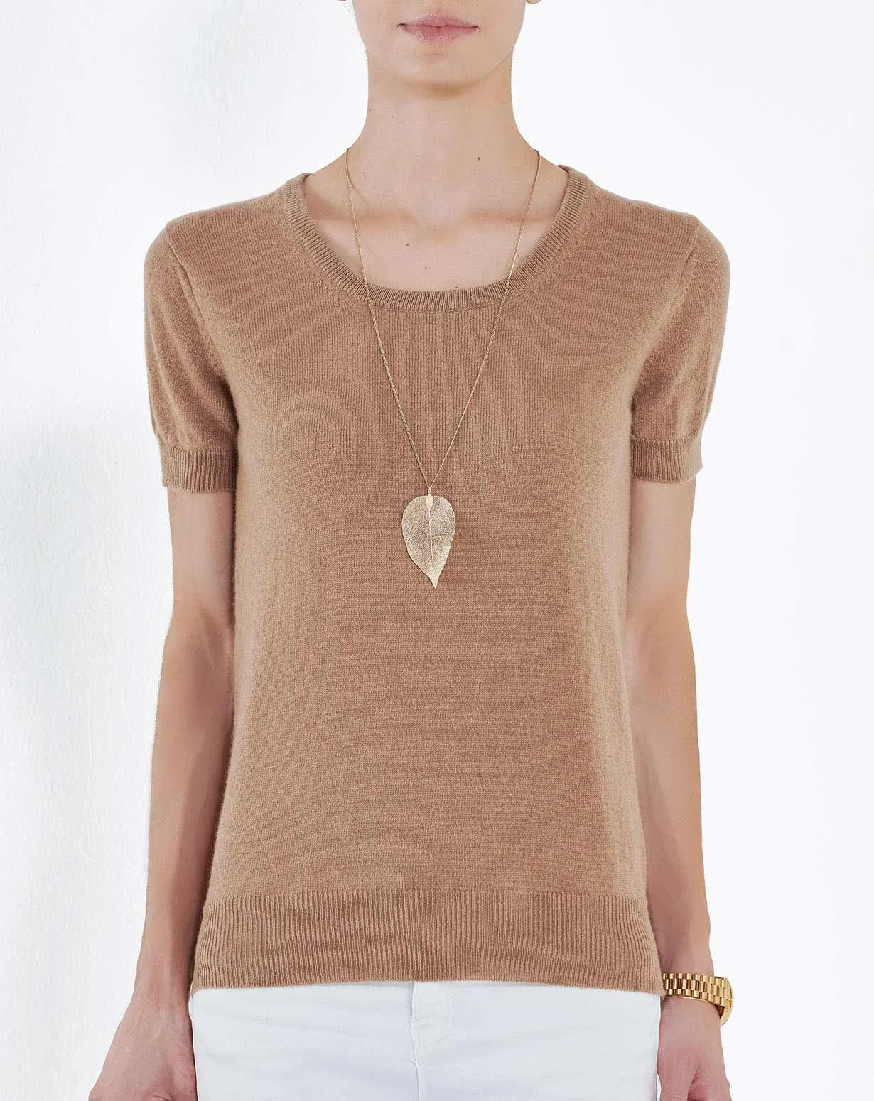 Maglia Donna Mezza Manica in 100% Cachemire