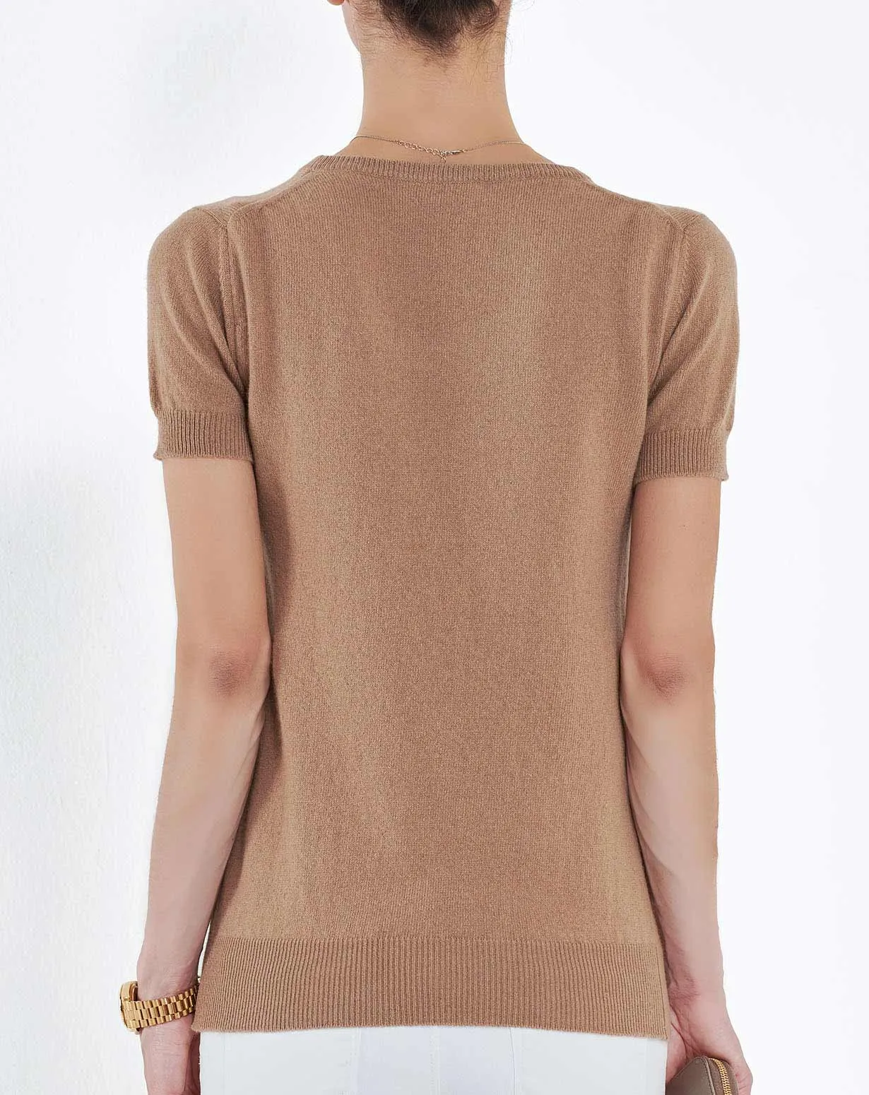 Maglia Donna Mezza Manica in 100% Cachemire