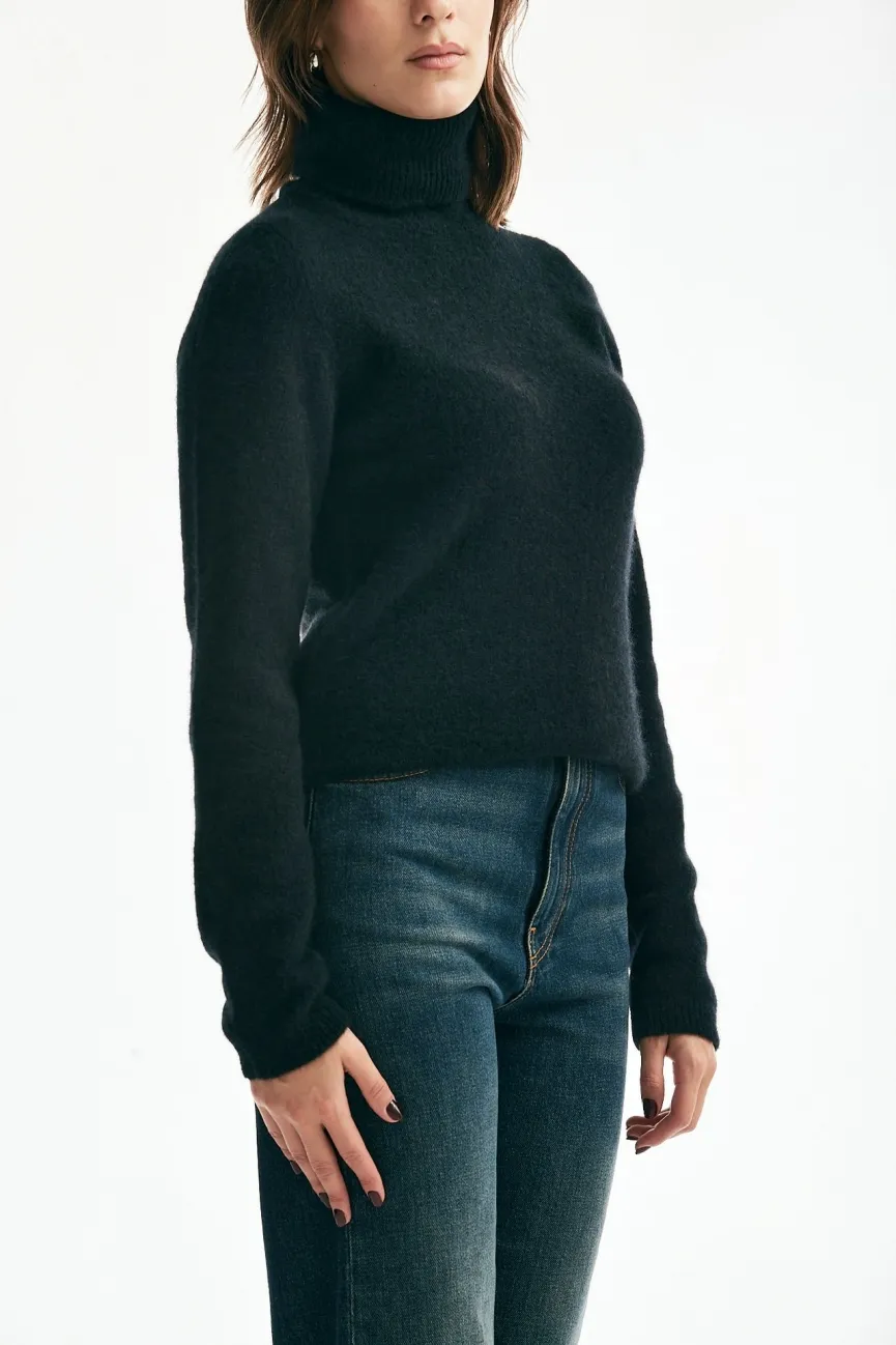 Maglia in cachemire e seta nero 