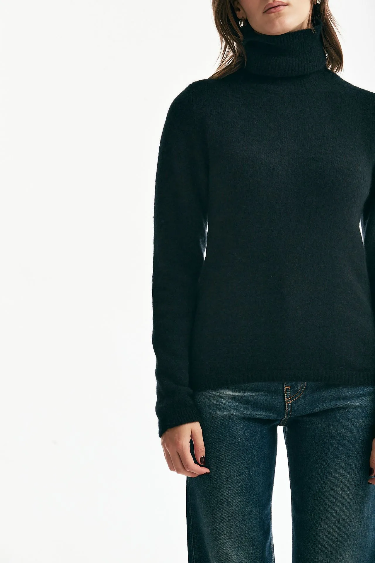 Maglia in cachemire e seta nero 