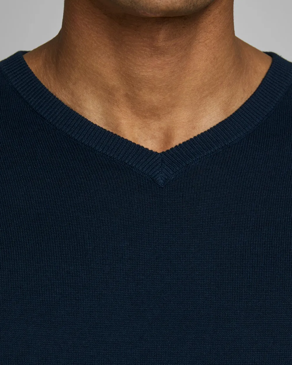 Maglia Jack Jones JJEBASIC KNIT V-NECK NOOS Blue scuro