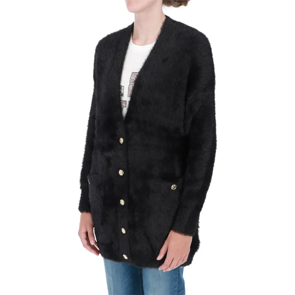 Maglia Sun68 Donna Cardigan Fur L/s 11 NERO