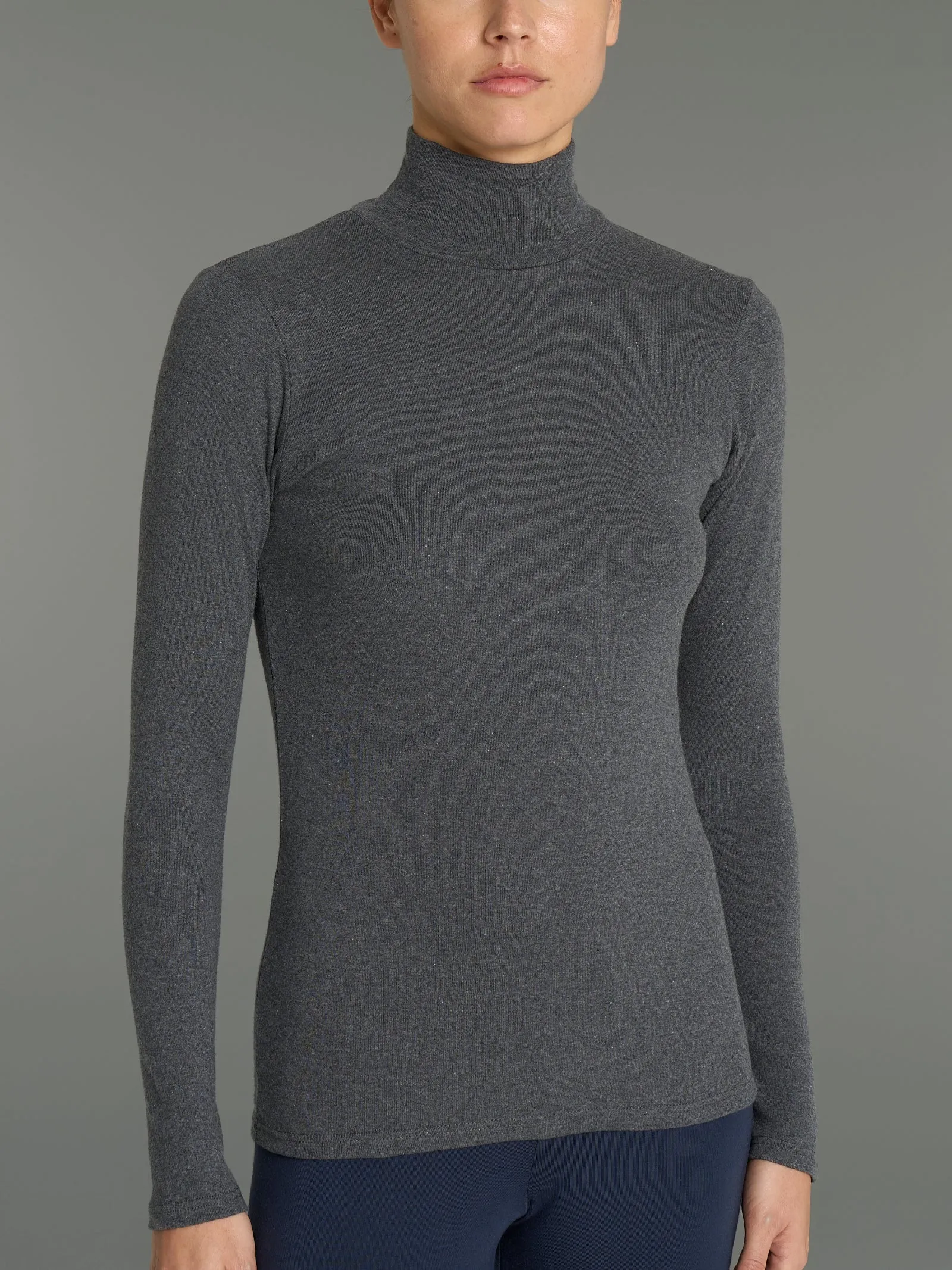 Maglietta collo alto in Eco Cotton - Corda