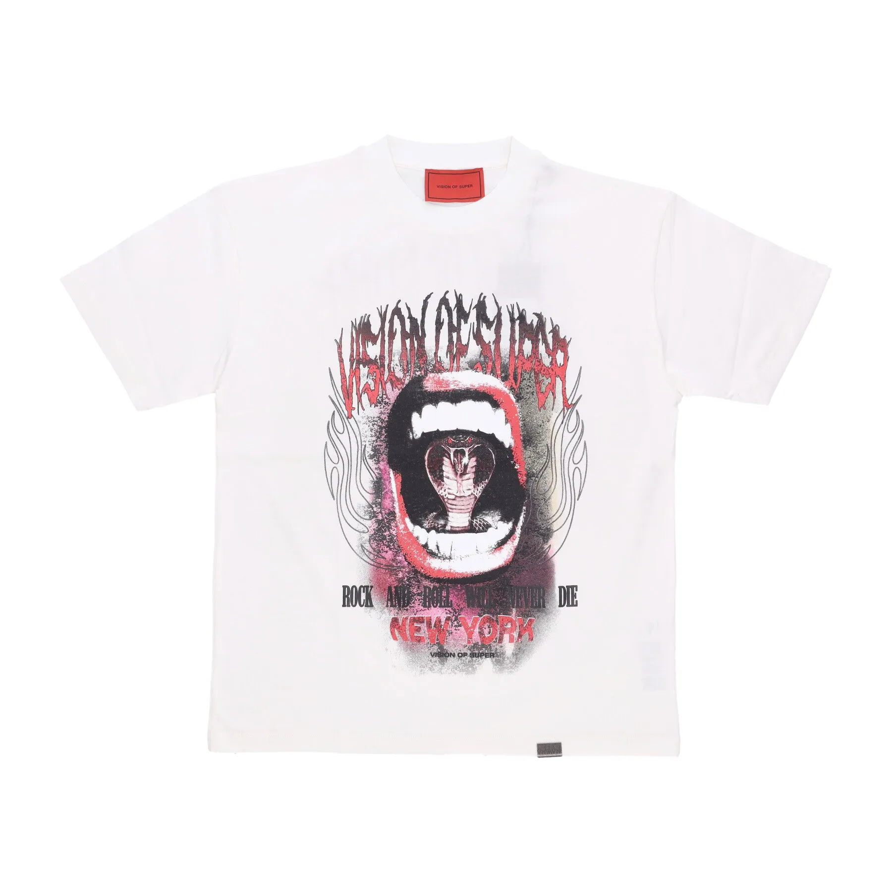 Maglietta Uomo Cobra Mouth Print Tee White