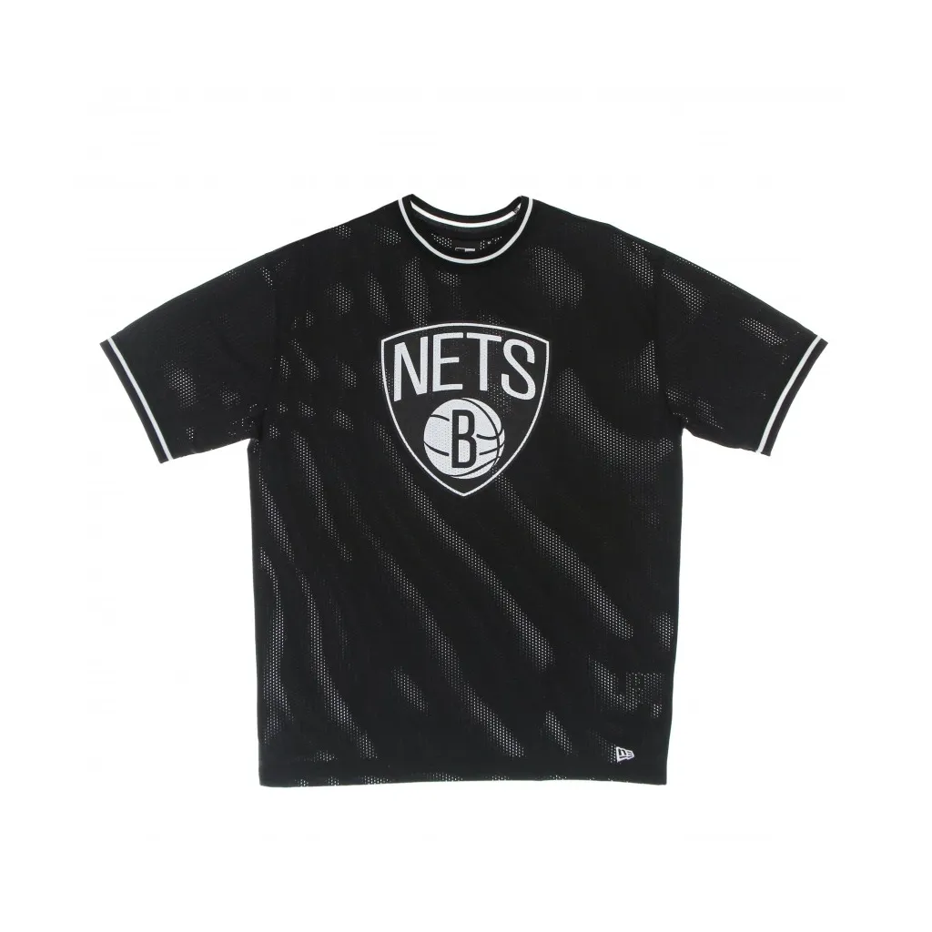 maglietta uomo nba mesh team logo oversized tee bronet BLACK