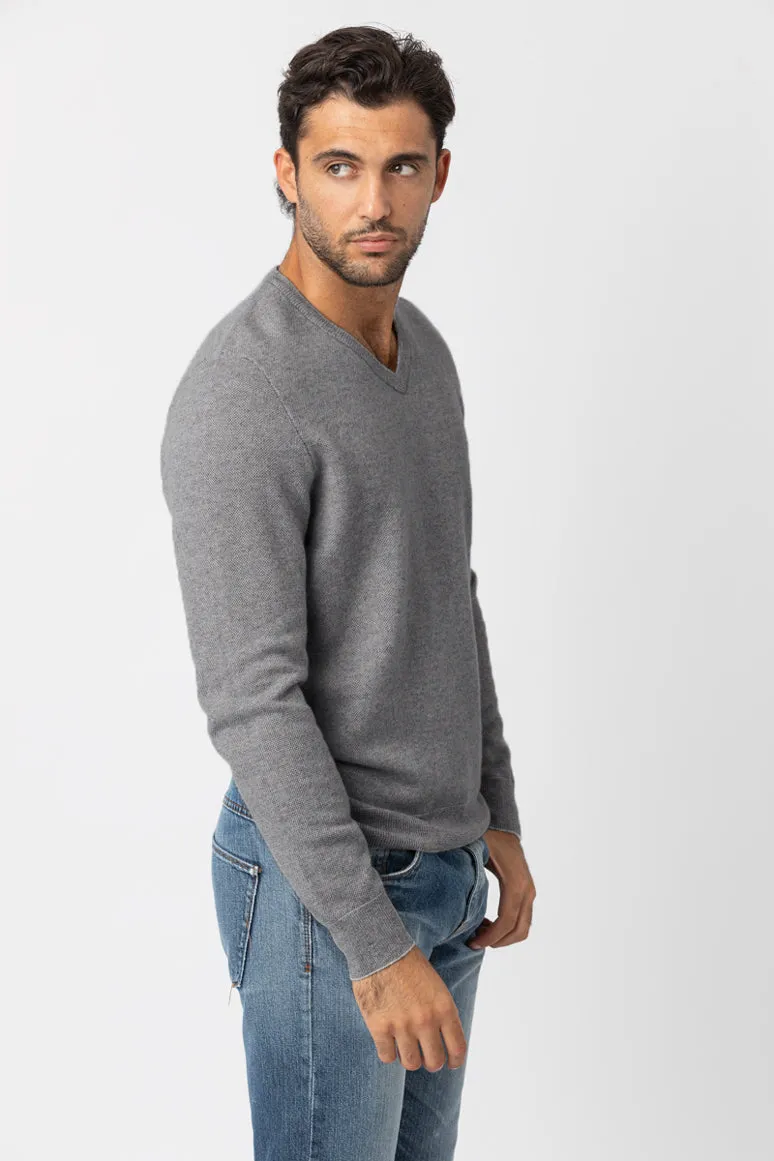 Maglione a V Uomo 4 Fili