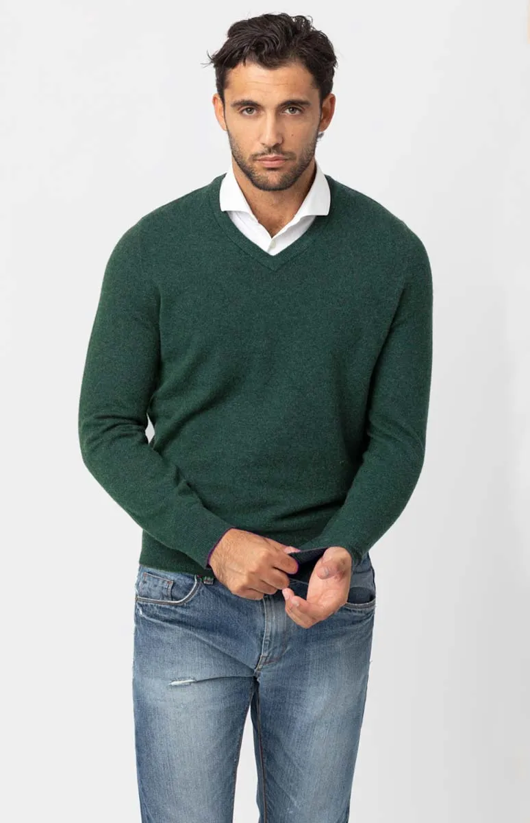 Maglione a V Uomo 4 Fili