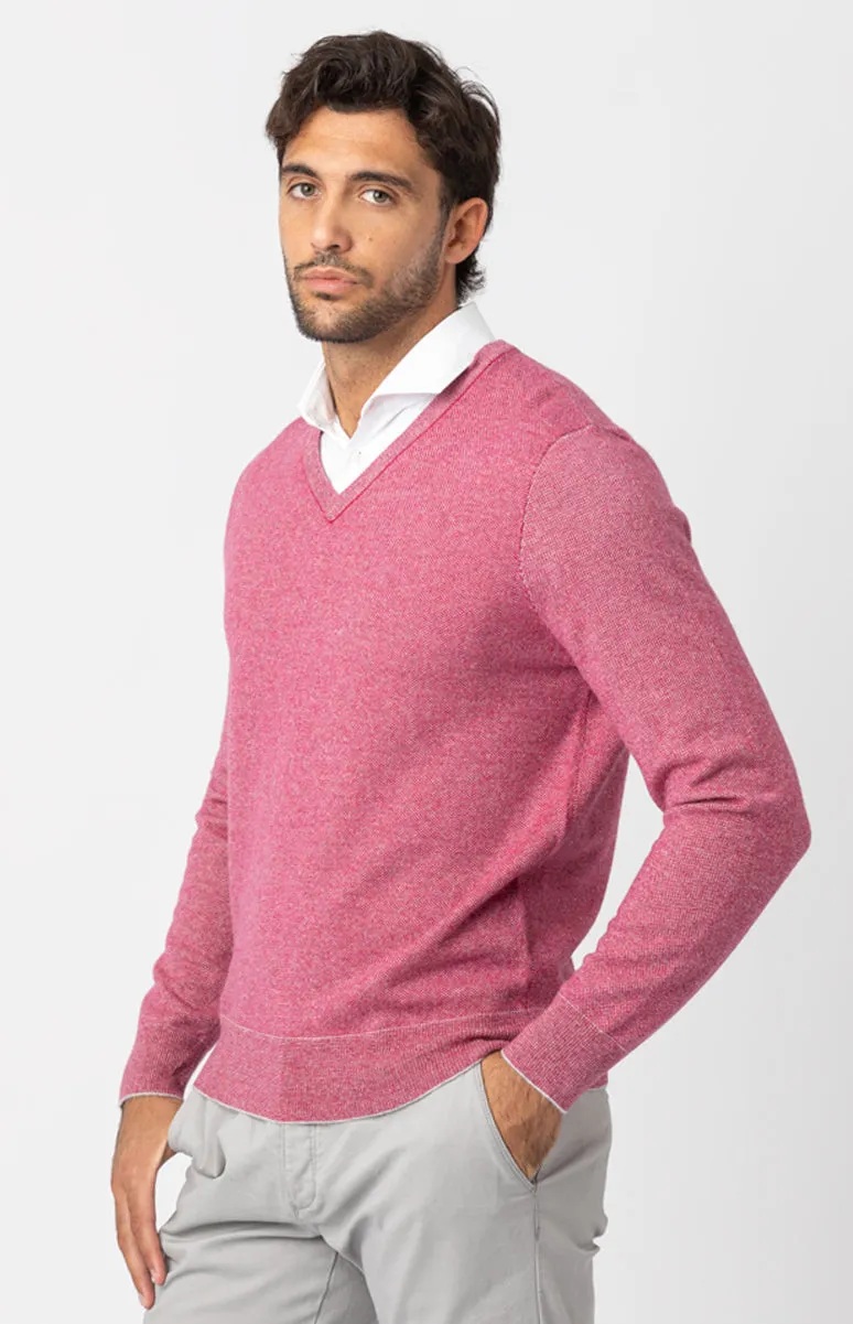Maglione a V Uomo 4 Fili