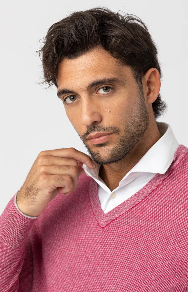 Maglione a V Uomo 4 Fili