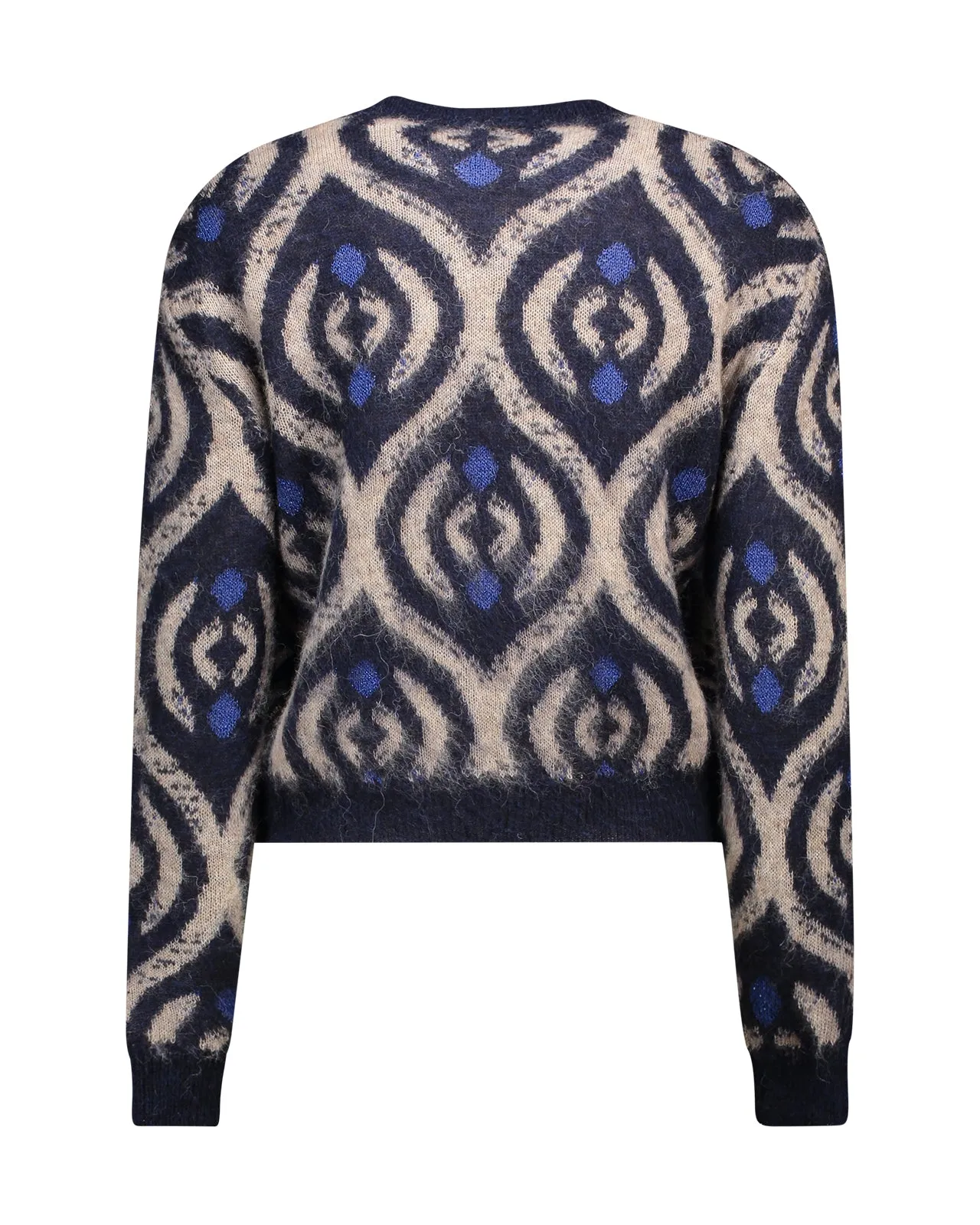 Maglione alpaca blu beige