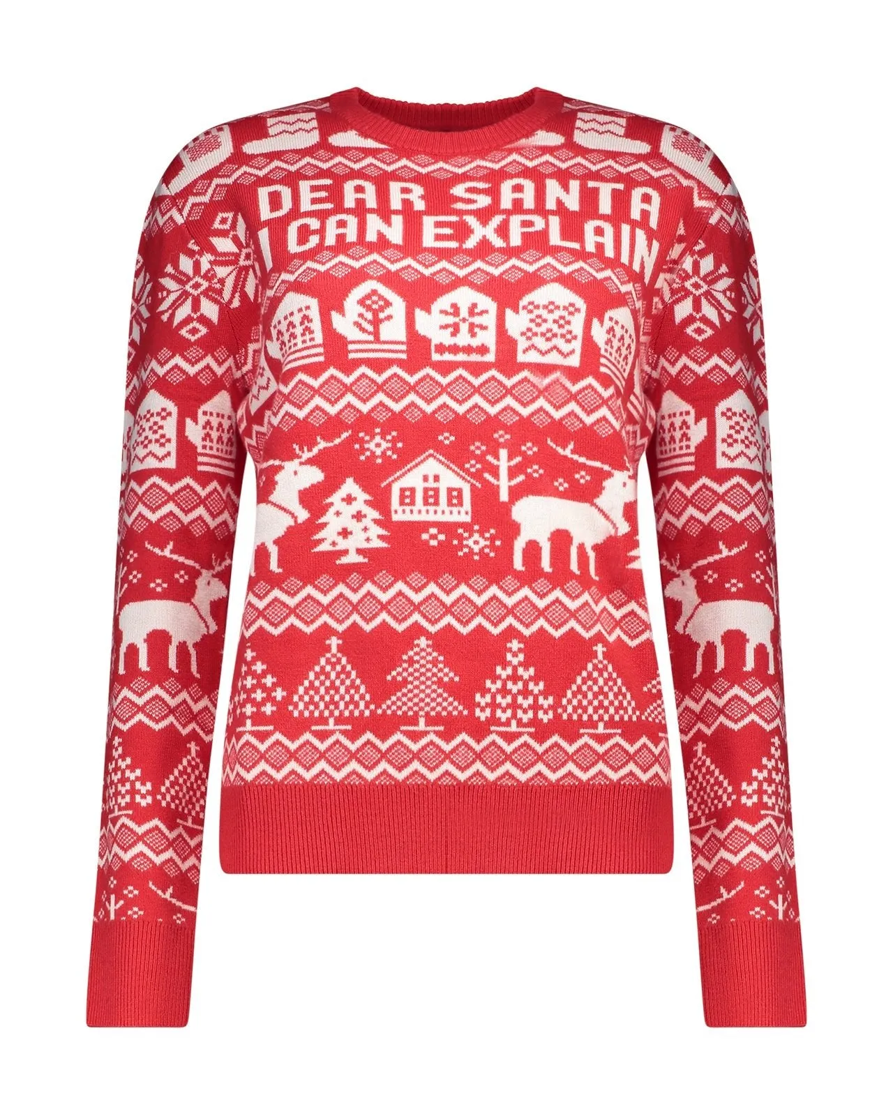 Maglione Dear Santa rosso