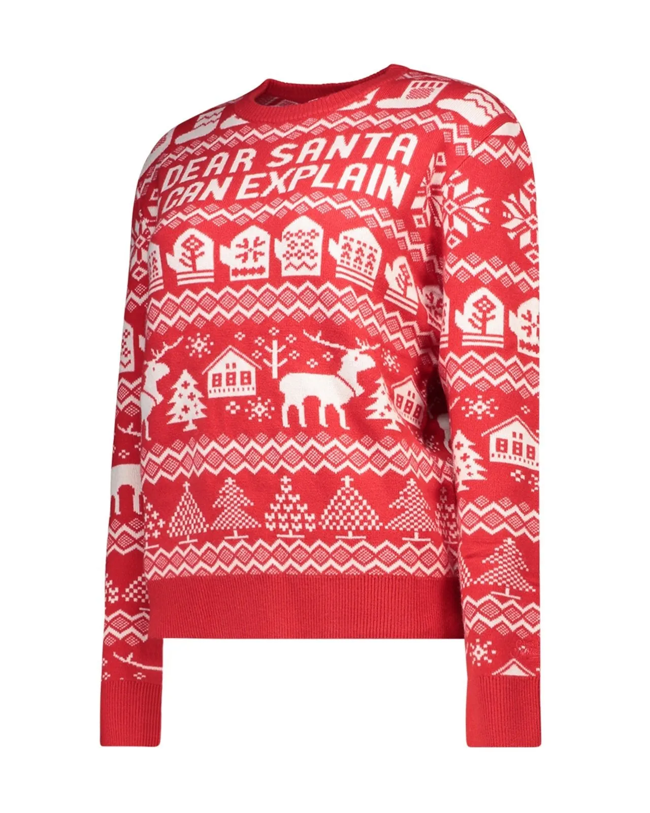 Maglione Dear Santa rosso