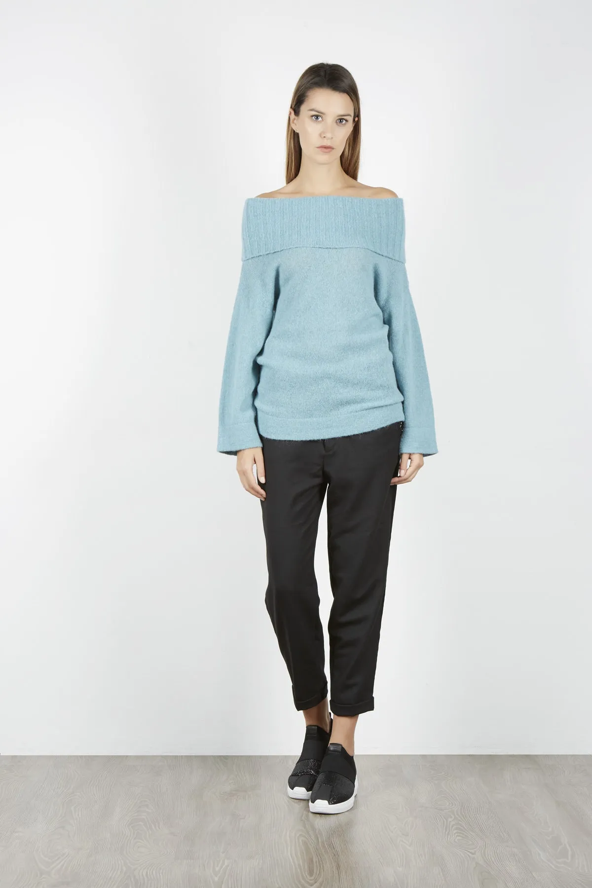 Maglione Dolcevita a Collo Combo Alto - Donna, Autunno/Inverno - 100% Made in Italy | Brunella Gori