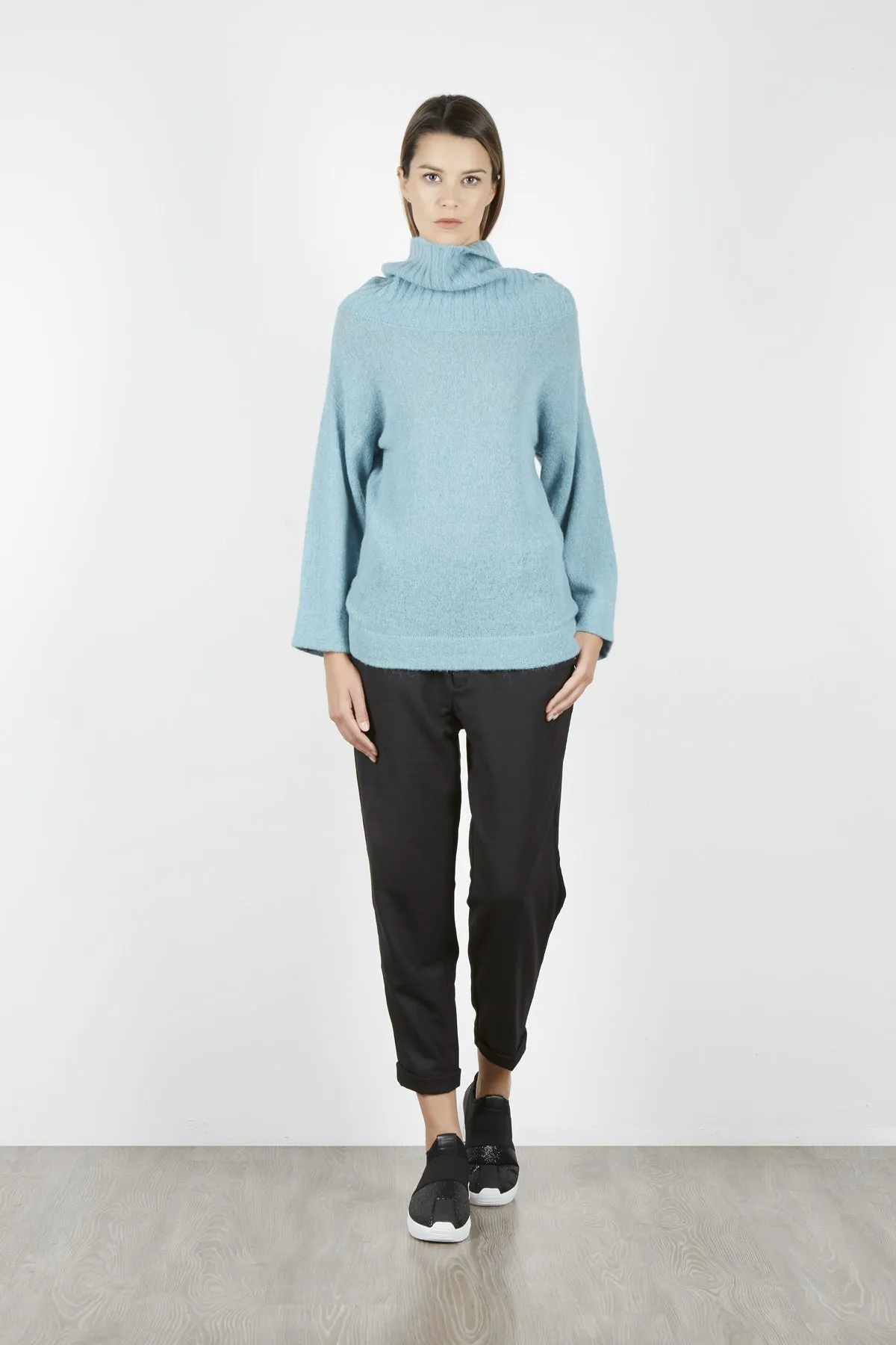 Maglione Dolcevita a Collo Combo Alto - Donna, Autunno/Inverno - 100% Made in Italy | Brunella Gori