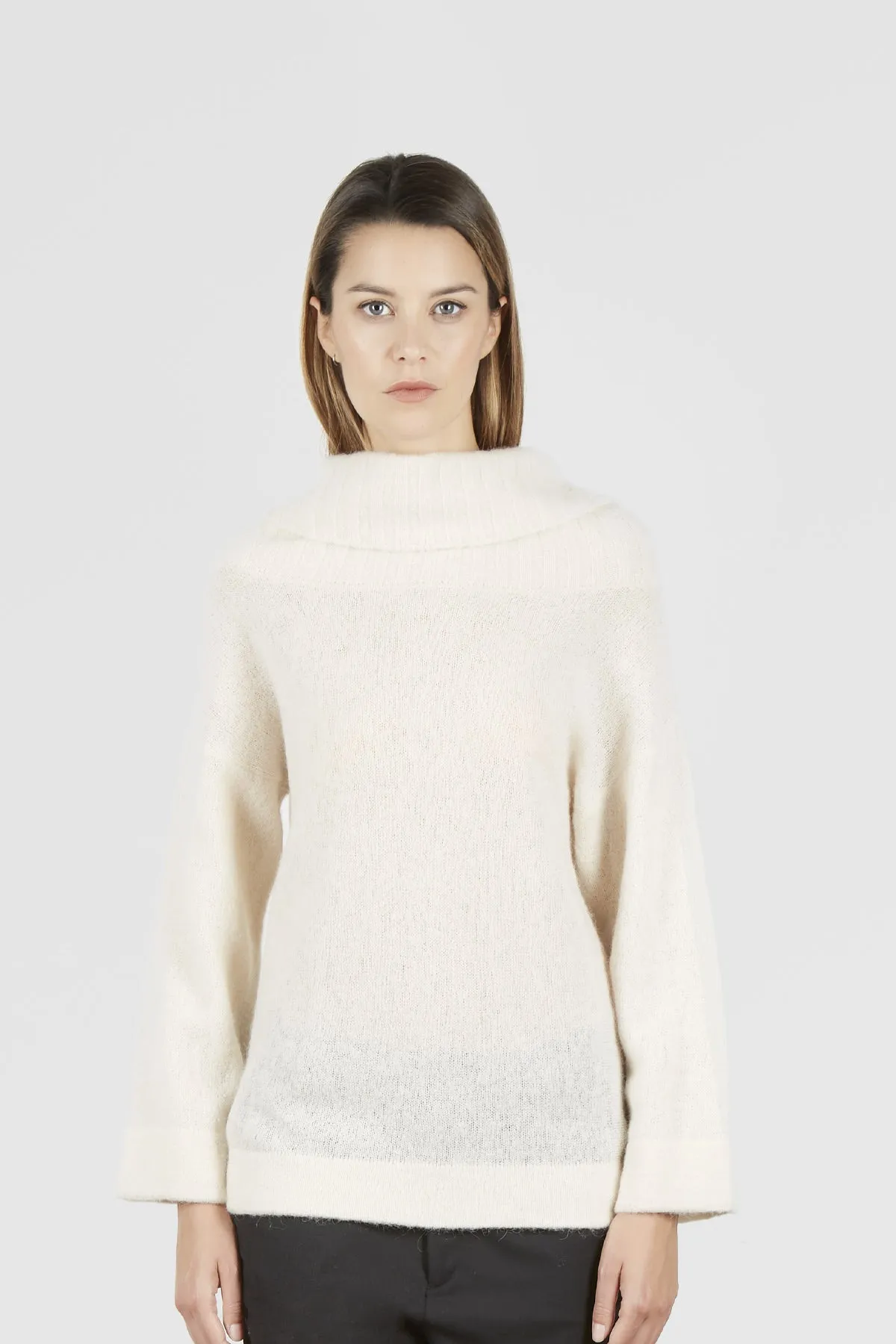 Maglione Dolcevita a Collo Combo Alto - Donna, Autunno/Inverno - 100% Made in Italy | Brunella Gori
