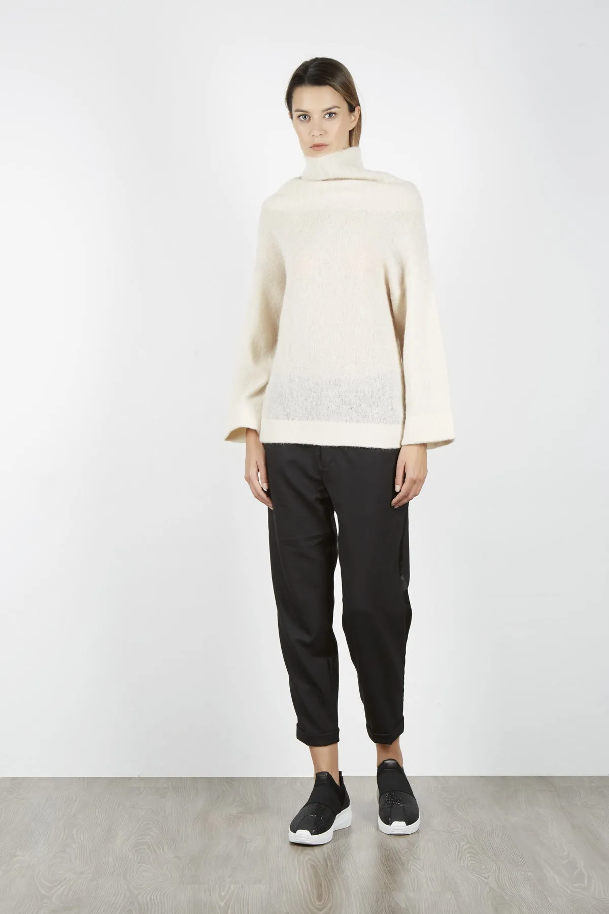 Maglione Dolcevita a Collo Combo Alto - Donna, Autunno/Inverno - 100% Made in Italy | Brunella Gori