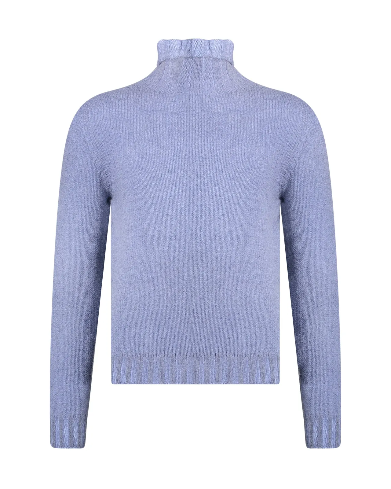 Maglione dolcevita lana denim