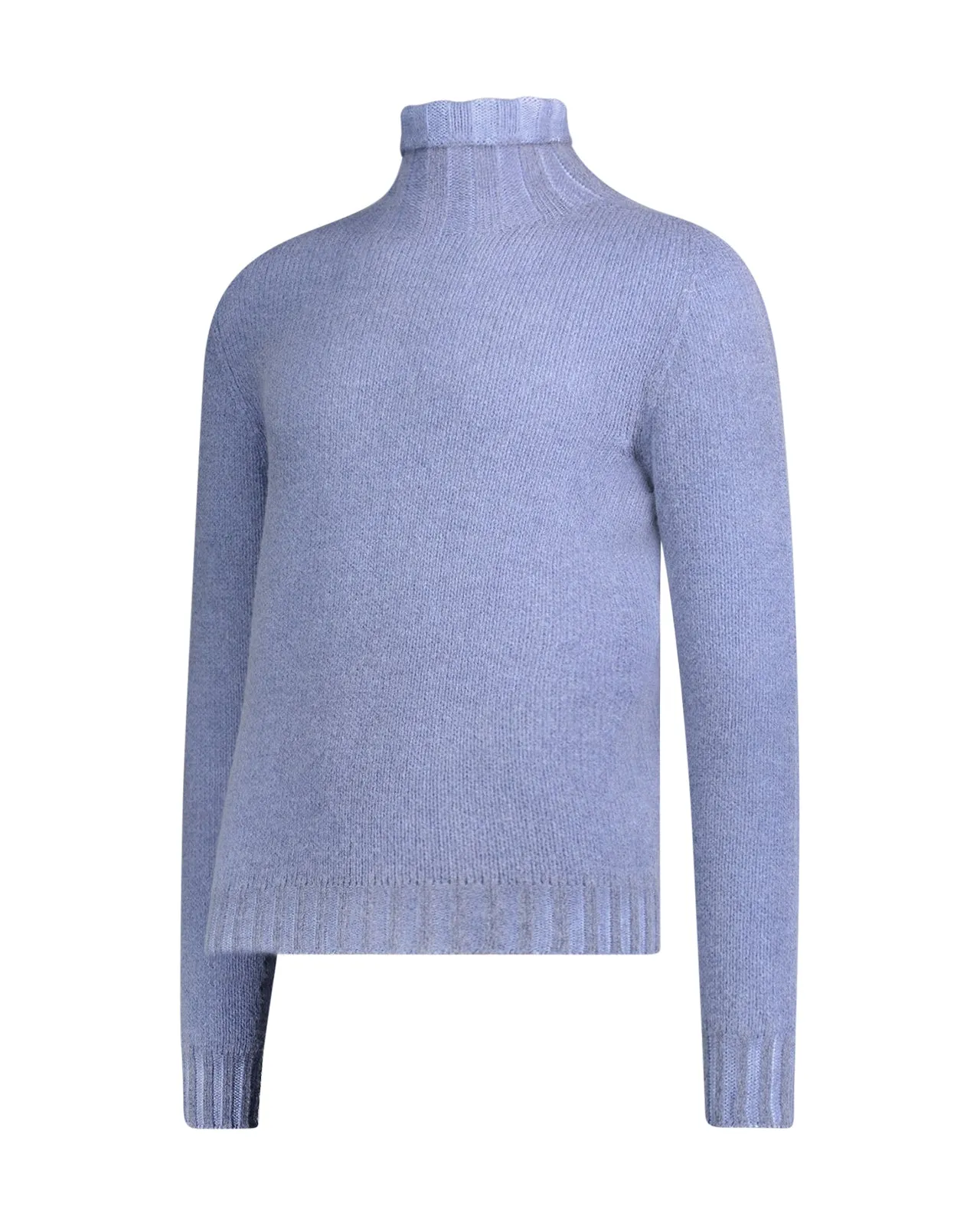 Maglione dolcevita lana denim