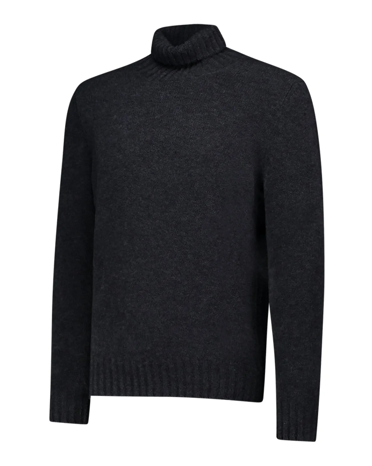 Maglione dolcevita lana grigio