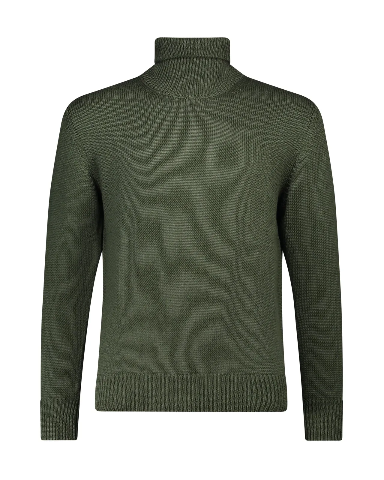 Maglione dolcevita lana verde