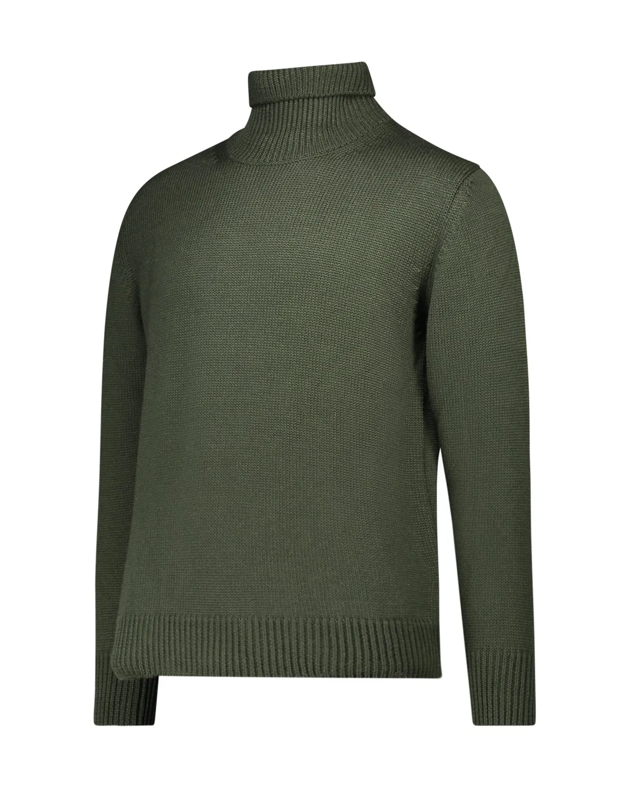 Maglione dolcevita lana verde