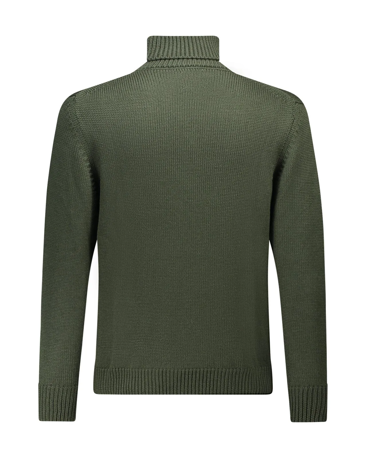 Maglione dolcevita lana verde