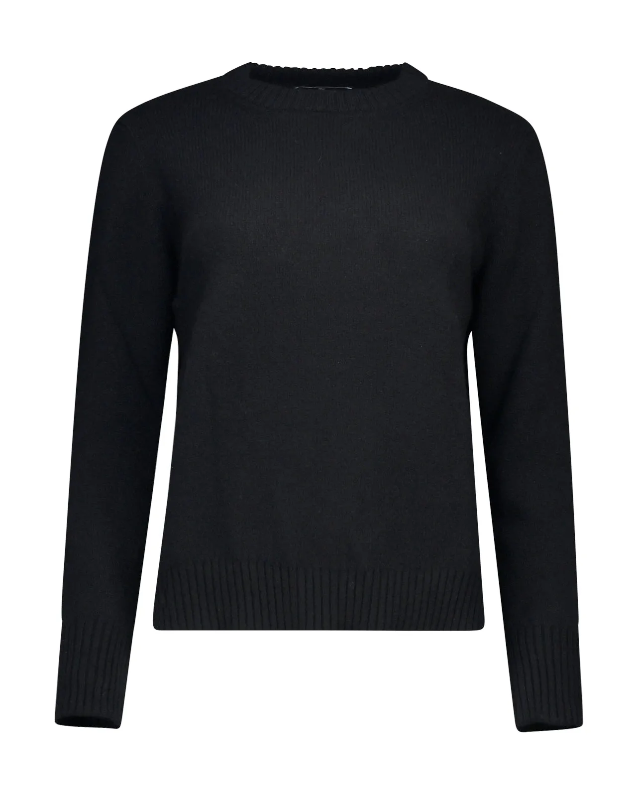 Maglione girocollo cashmere nero