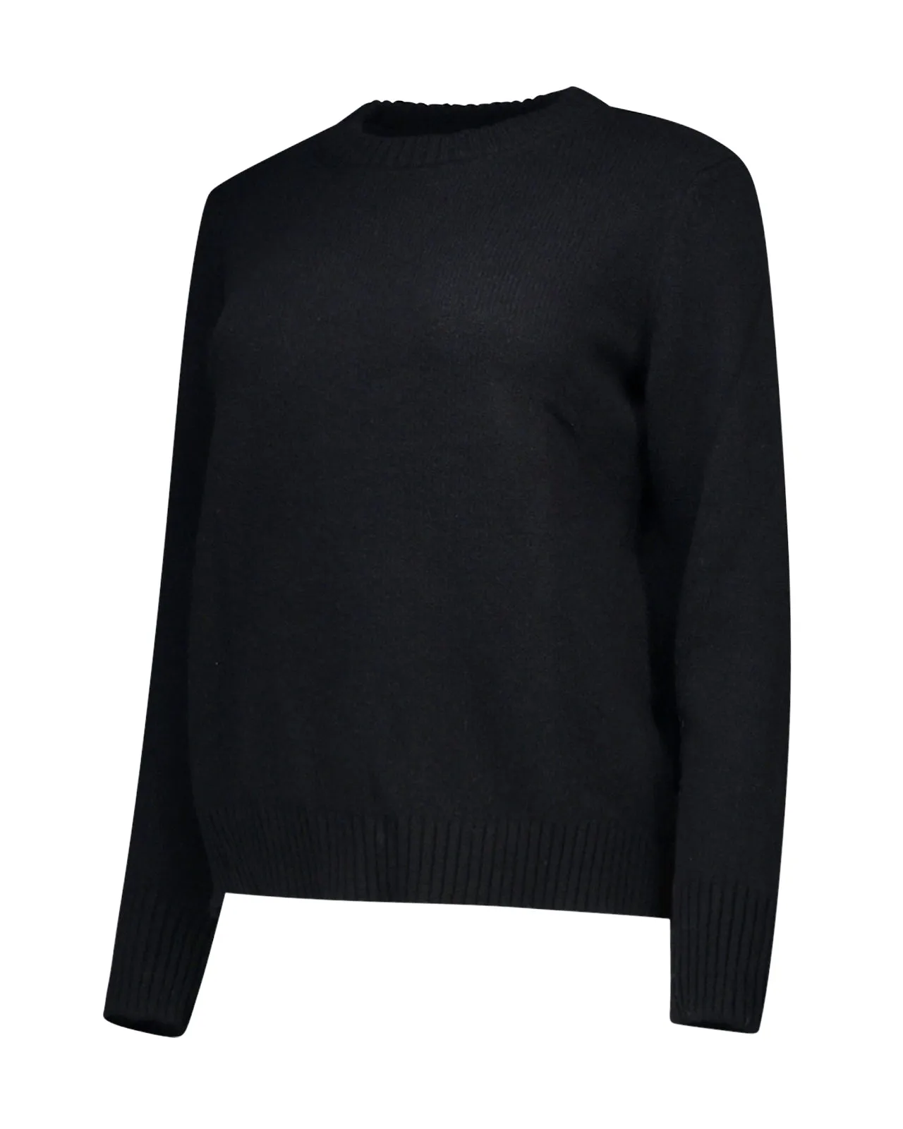 Maglione girocollo cashmere nero