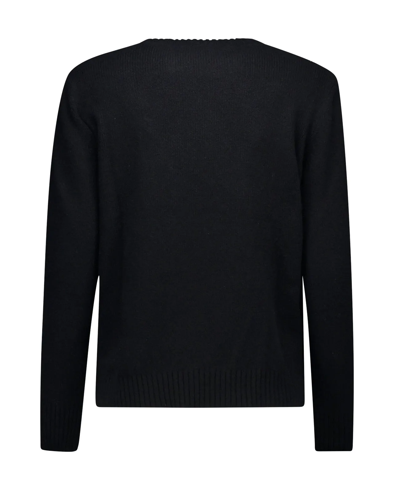 Maglione girocollo cashmere nero