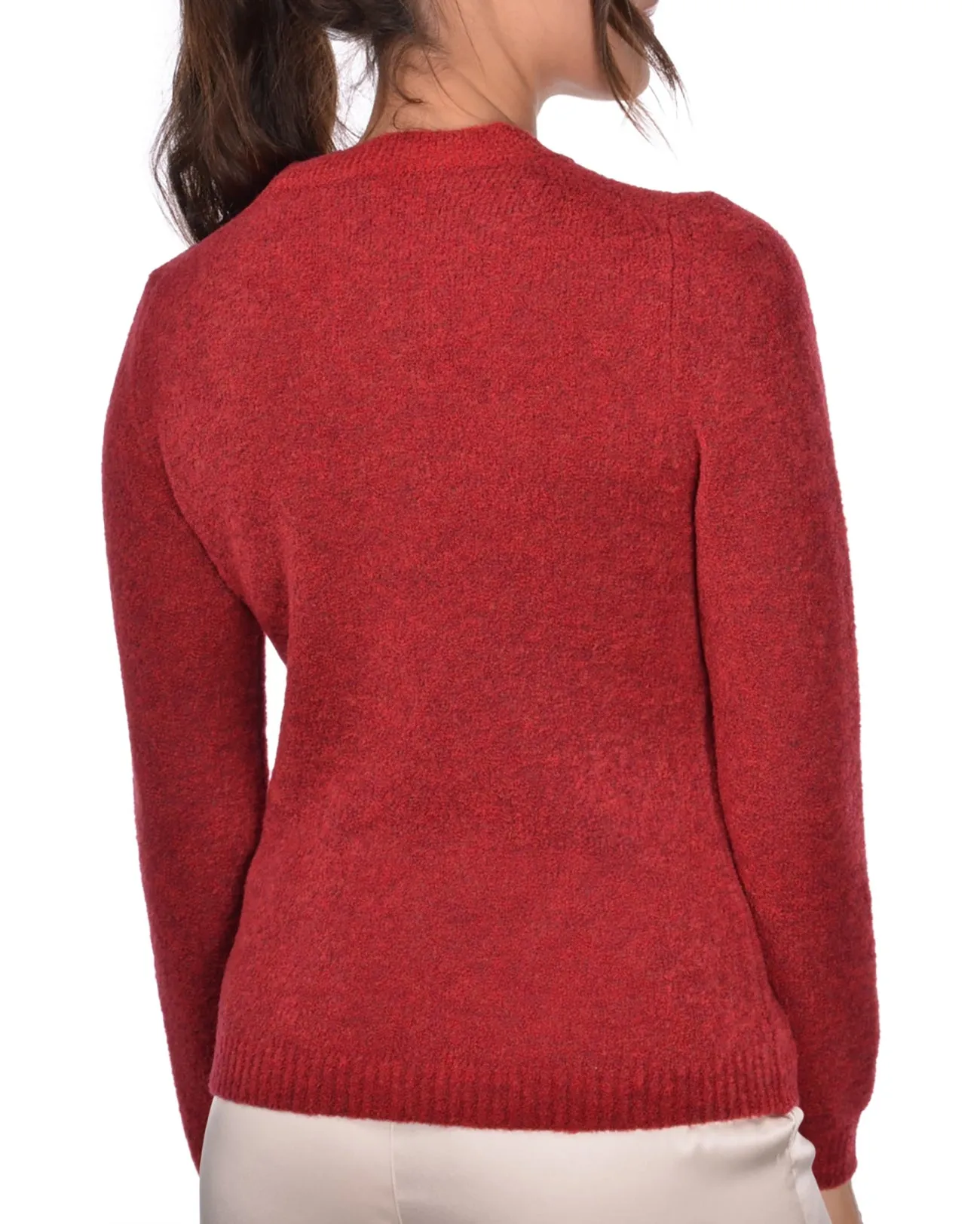 Maglione girocollo cashmere rosso
