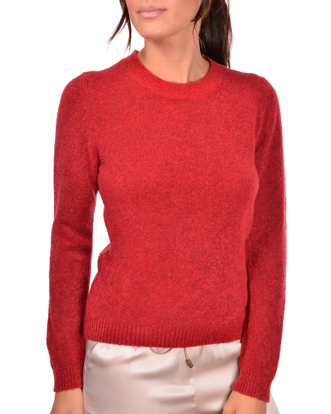 Maglione girocollo cashmere rosso