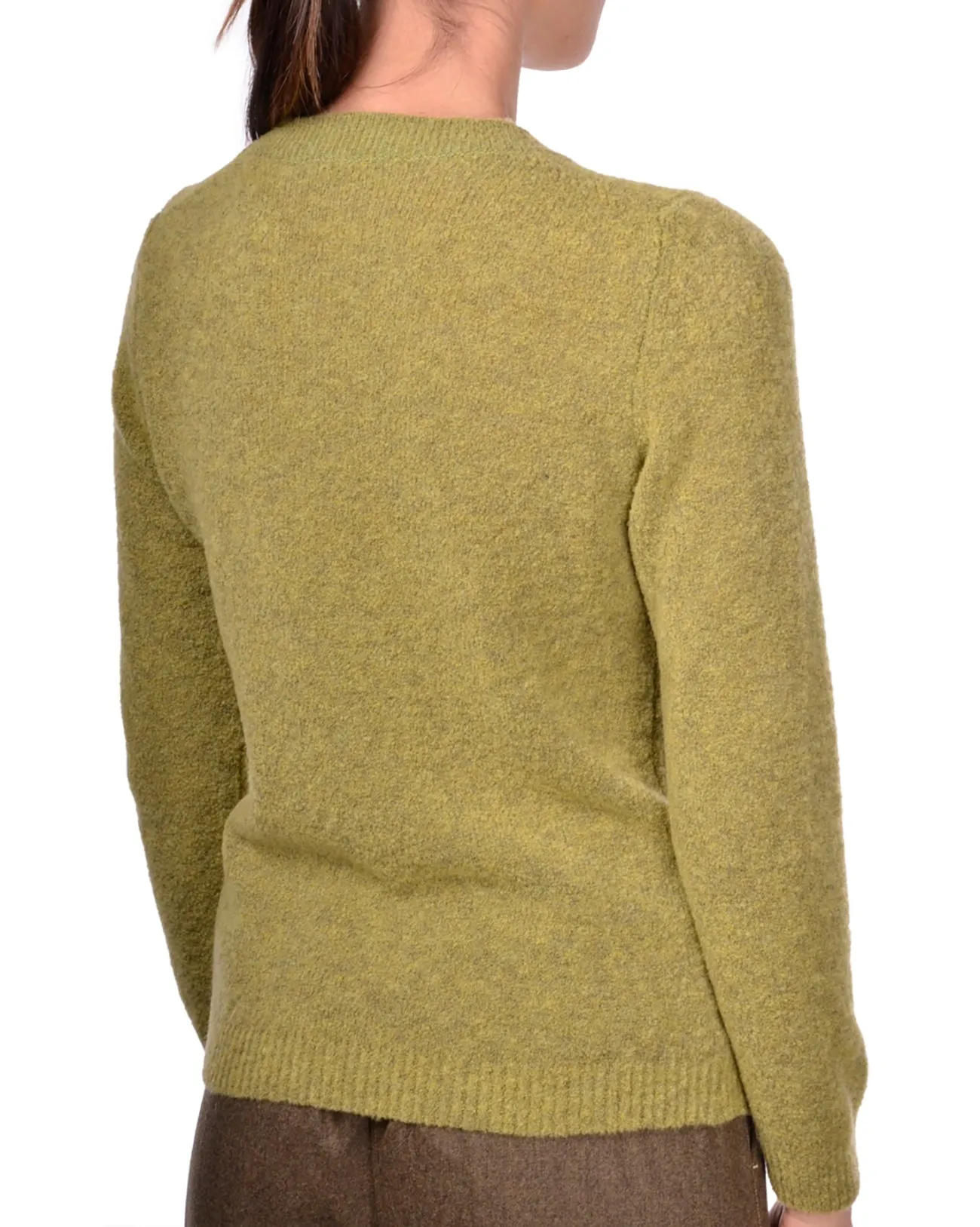 Maglione girocollo cashmere verde
