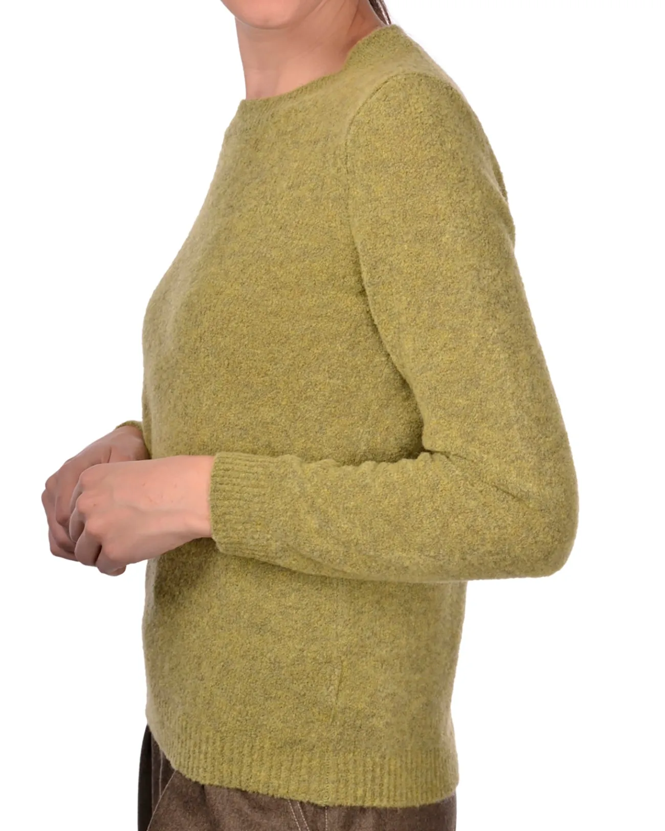 Maglione girocollo cashmere verde