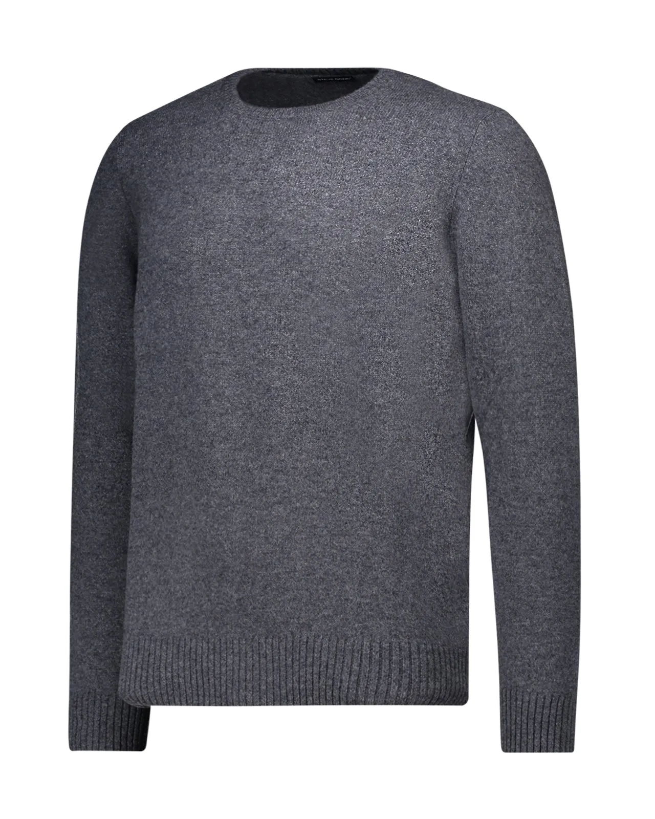 Maglione girocollo lana grigio