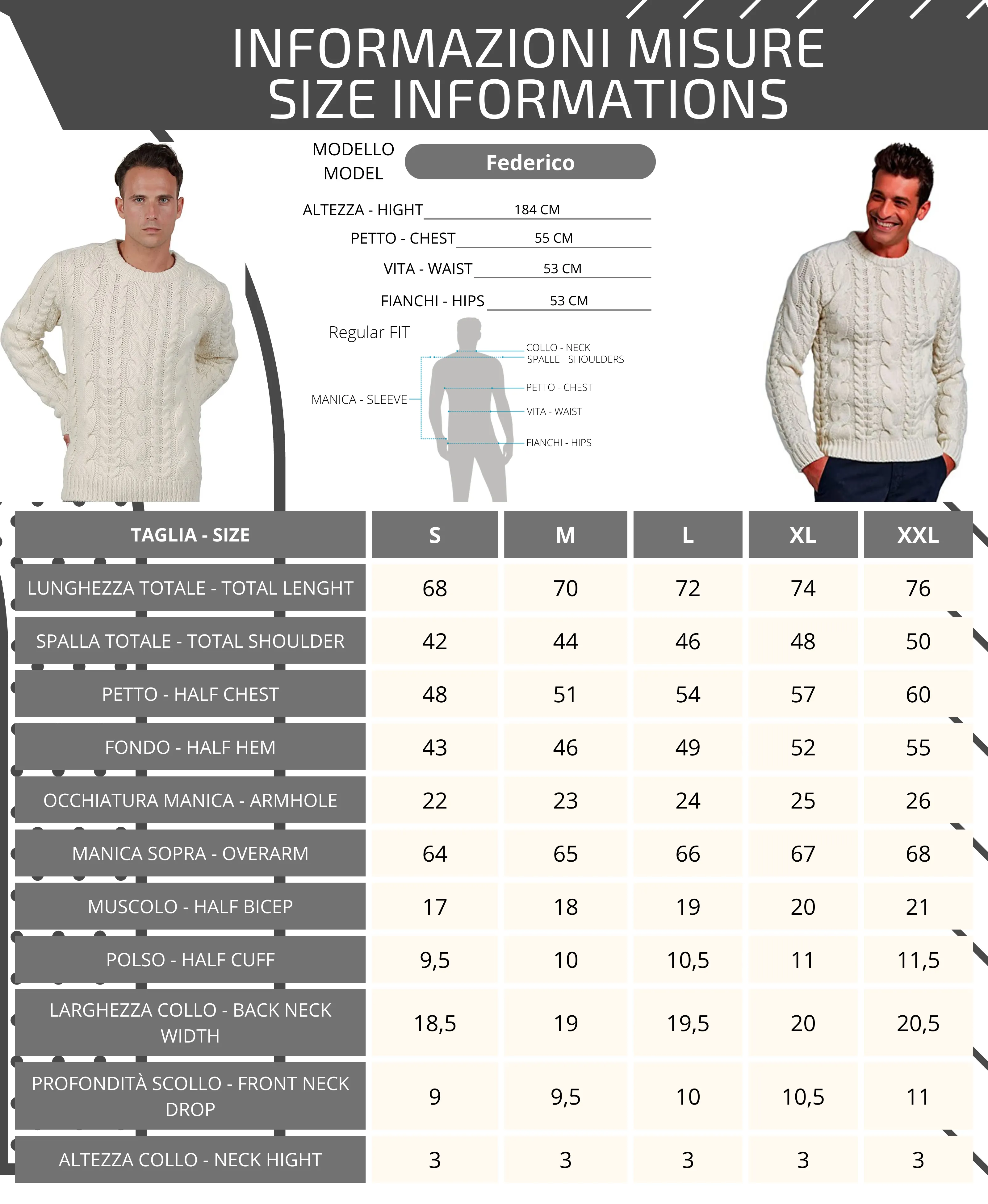 Maglione Girocollo - Uomo, Autunno/Inverno - Lana e Cashmere - 100% Made in Italy | Brunella Gori