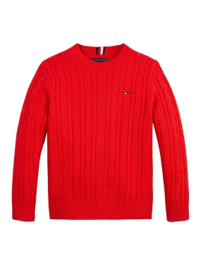MAGLIONE LOGATO A TRECCE
